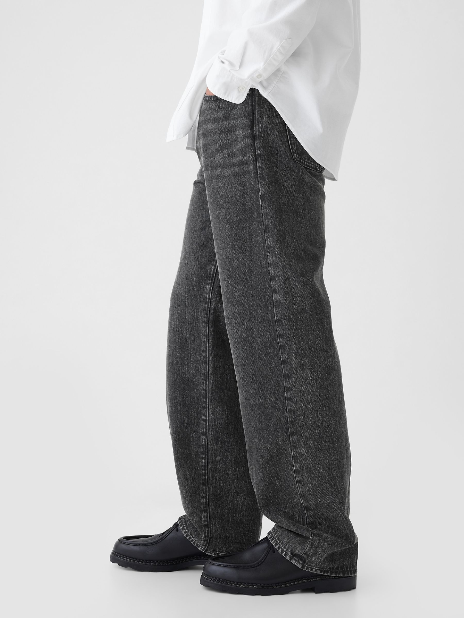 Washed Black 90s Loose Jeans - Image 6 of 9