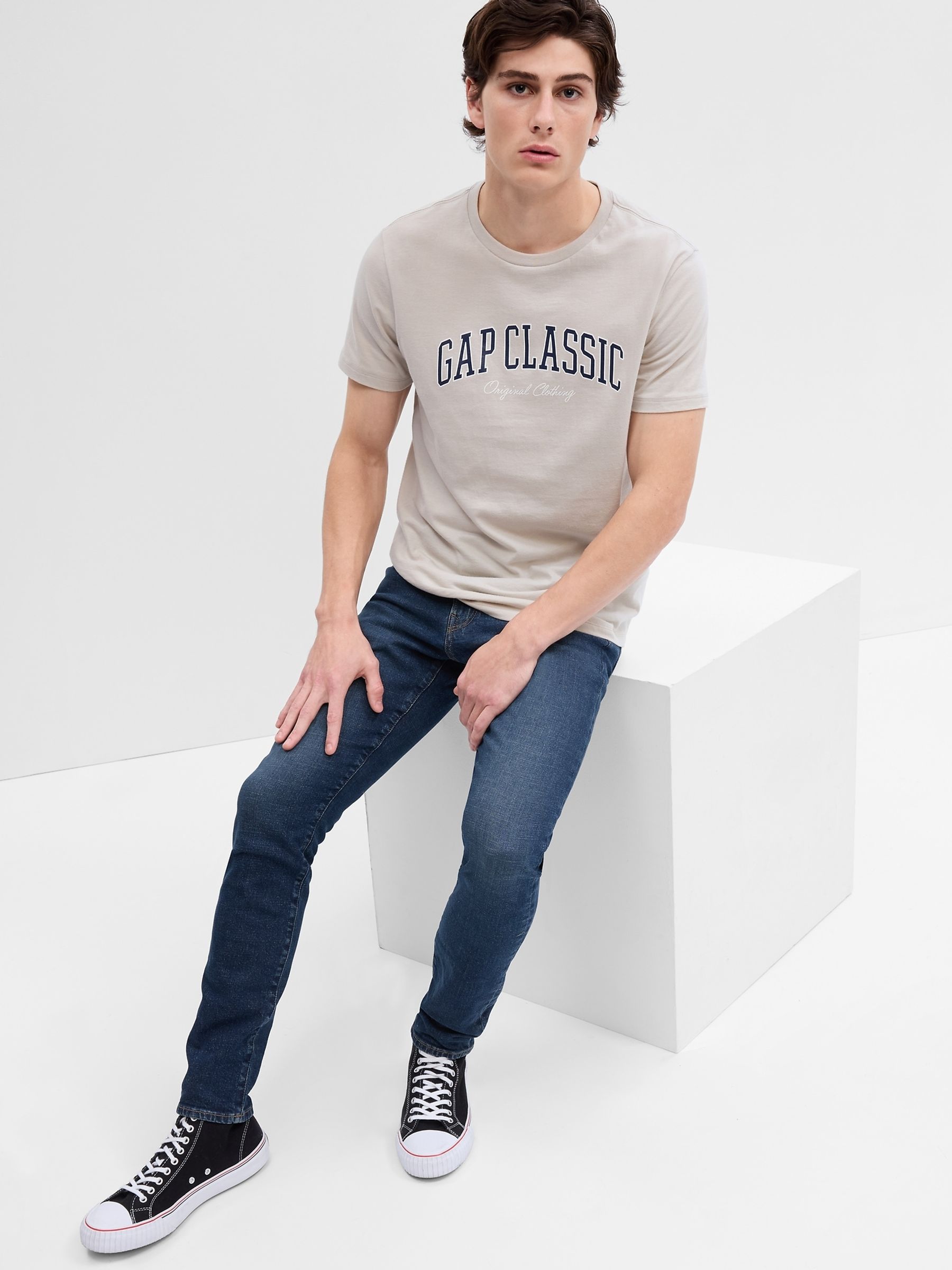 Indigo Blue Stretch Slim Taper GapFlex Jeans - Image 1 of 4