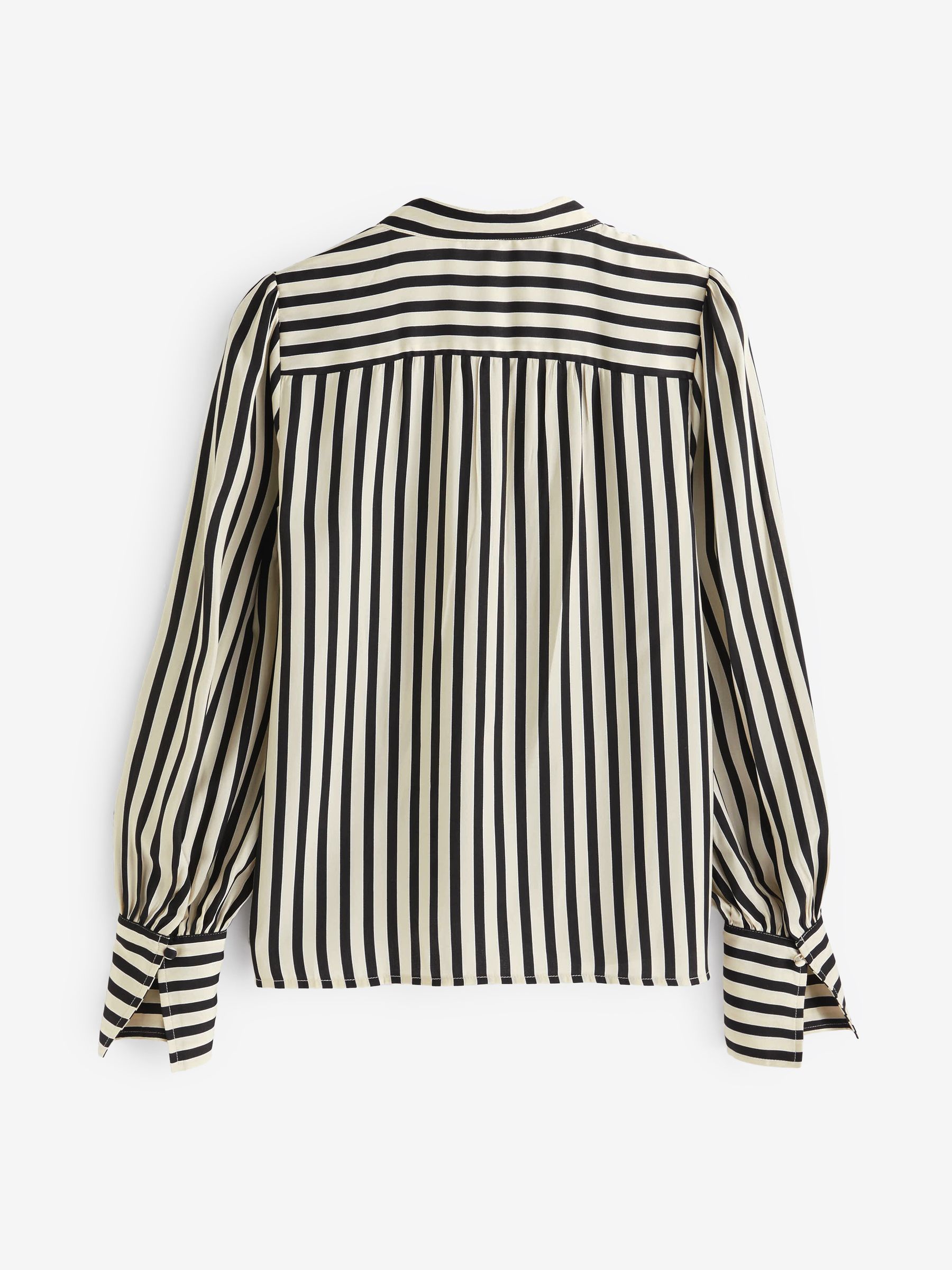 Banana Republic White Stripe Volume Sleeve Blouse - Image 2 of 3