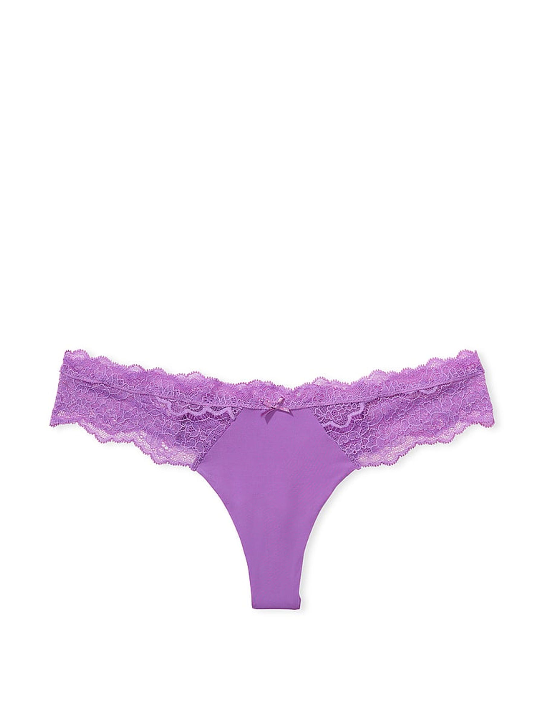 Purple Tease Thong Knickers - Image 3 of 3