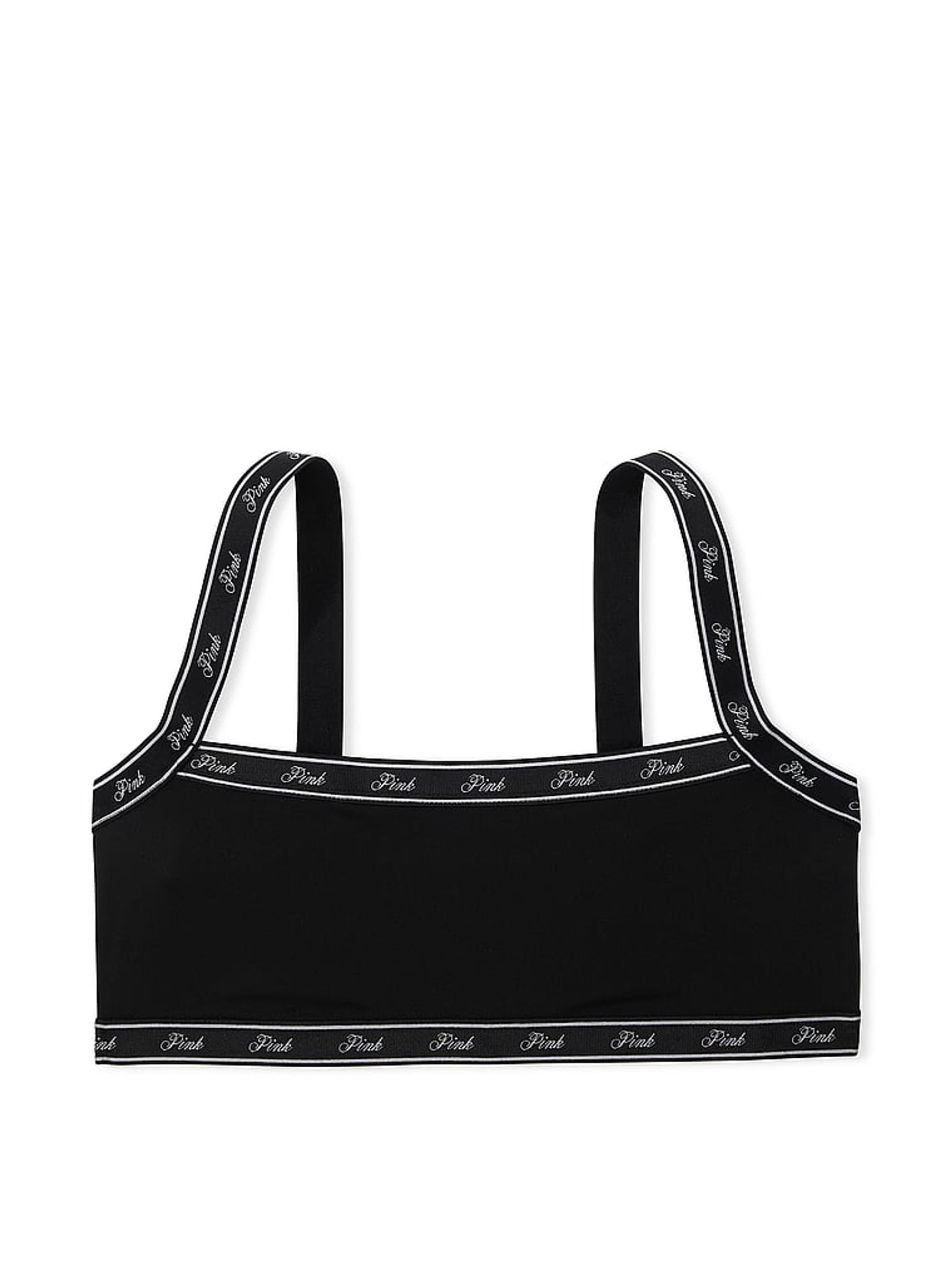 Black Soft Stretch Logo Scoop Bralette - Image 3 of 3