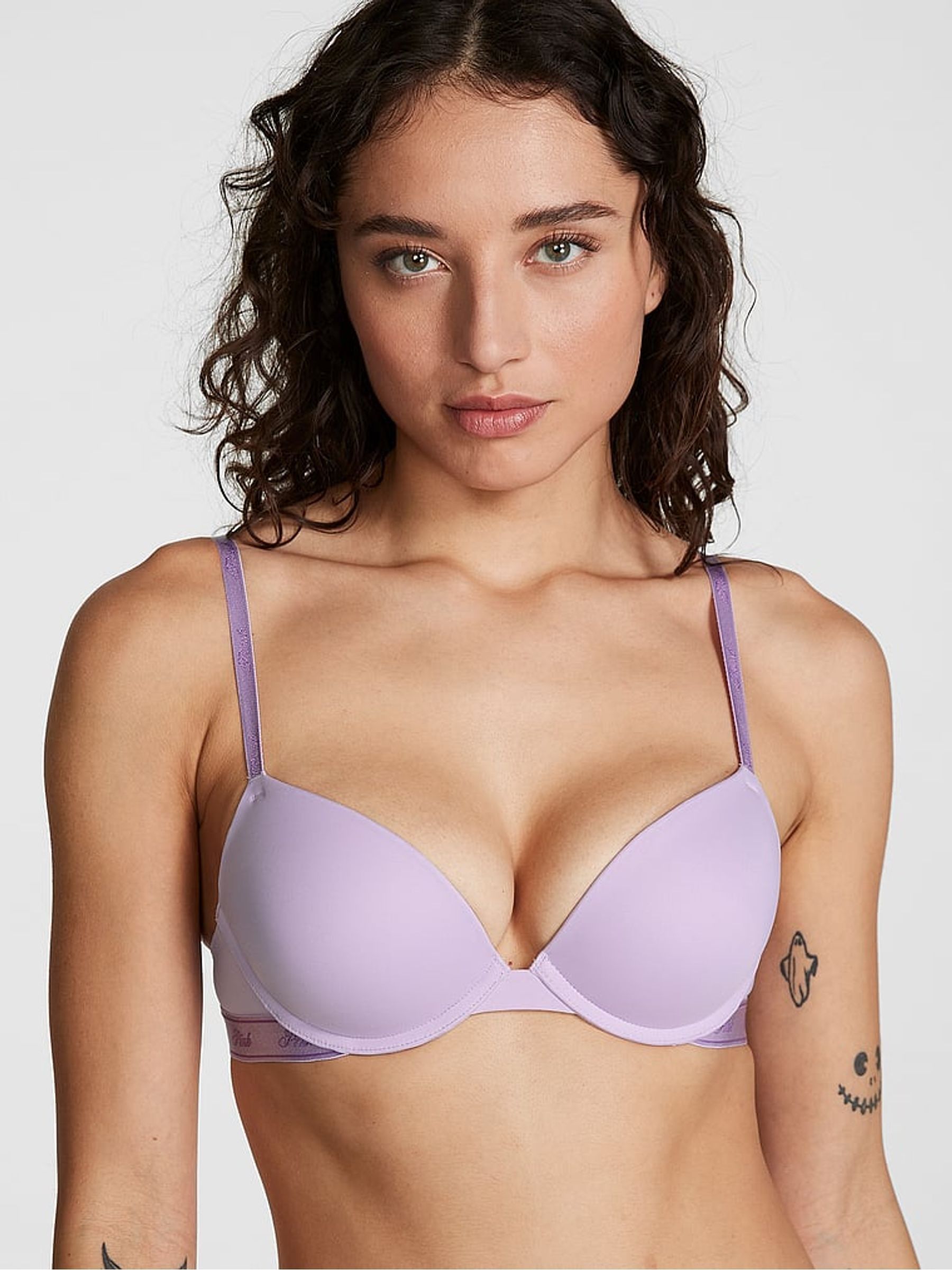 Purple Pastel Lilac Super Push Up Bra - Image 1 of 3