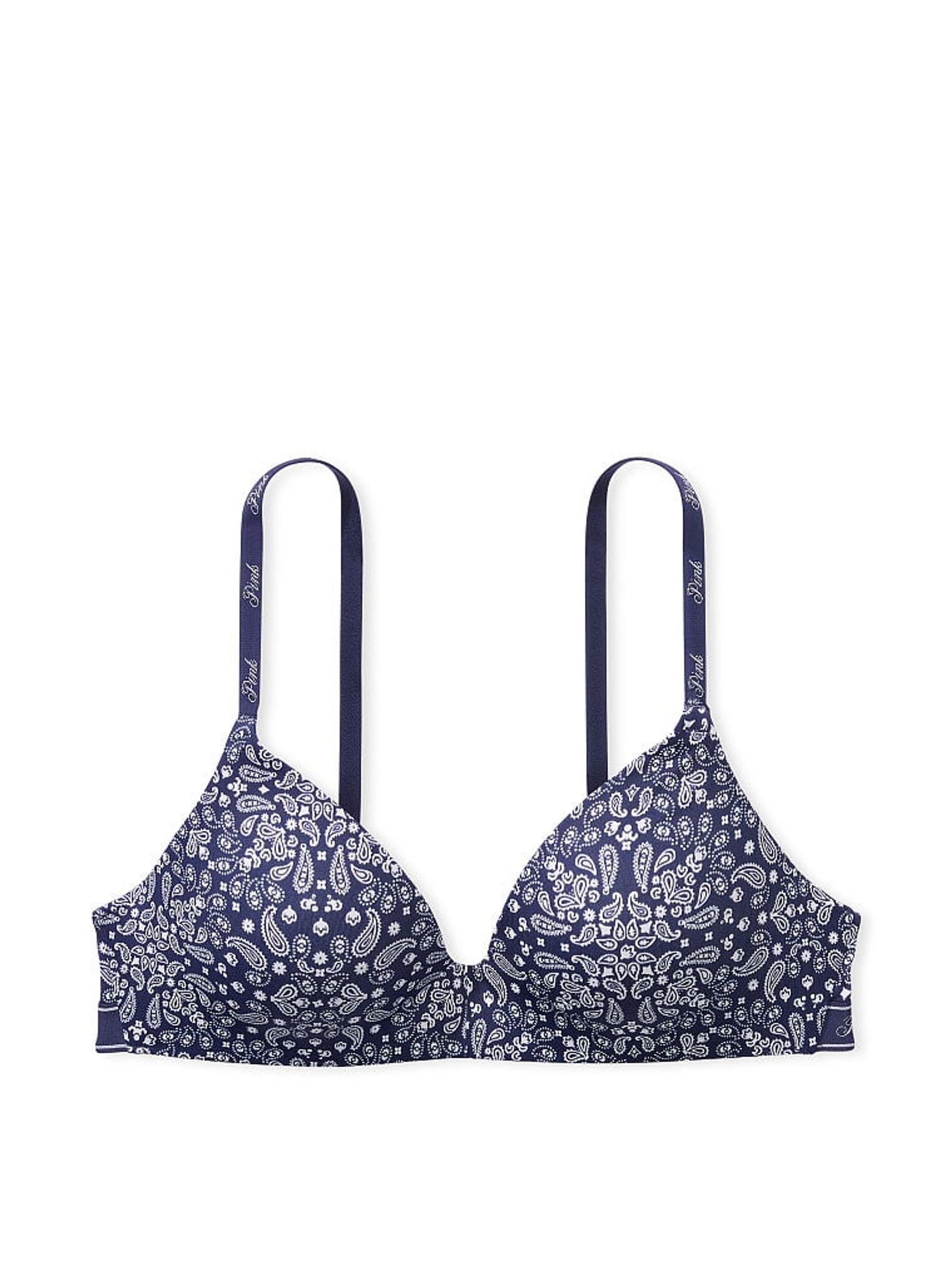 Blue Bandana Non Wired Push Up Bra - Image 4 of 4