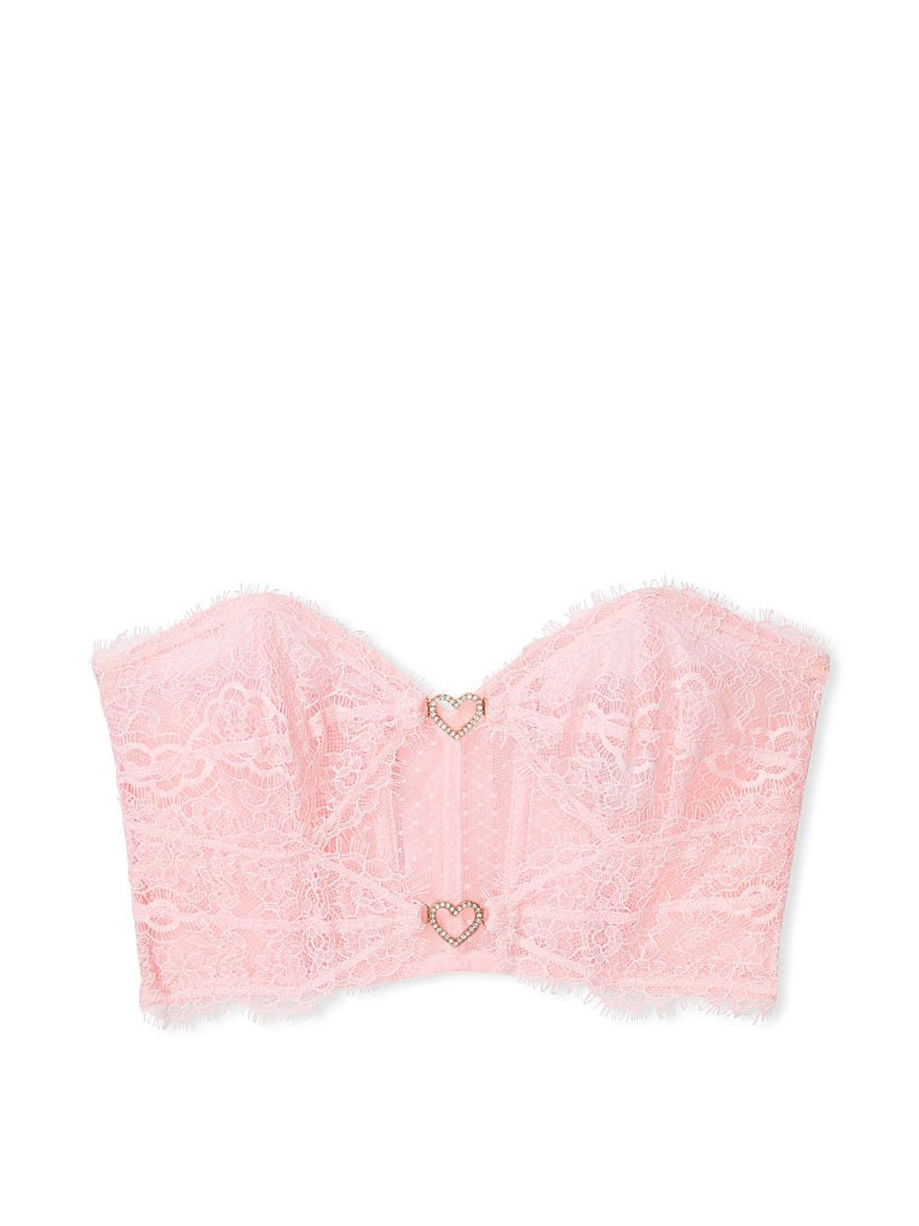 Pretty Blossom Pink Heart Corset Bra Top - Image 4 of 4