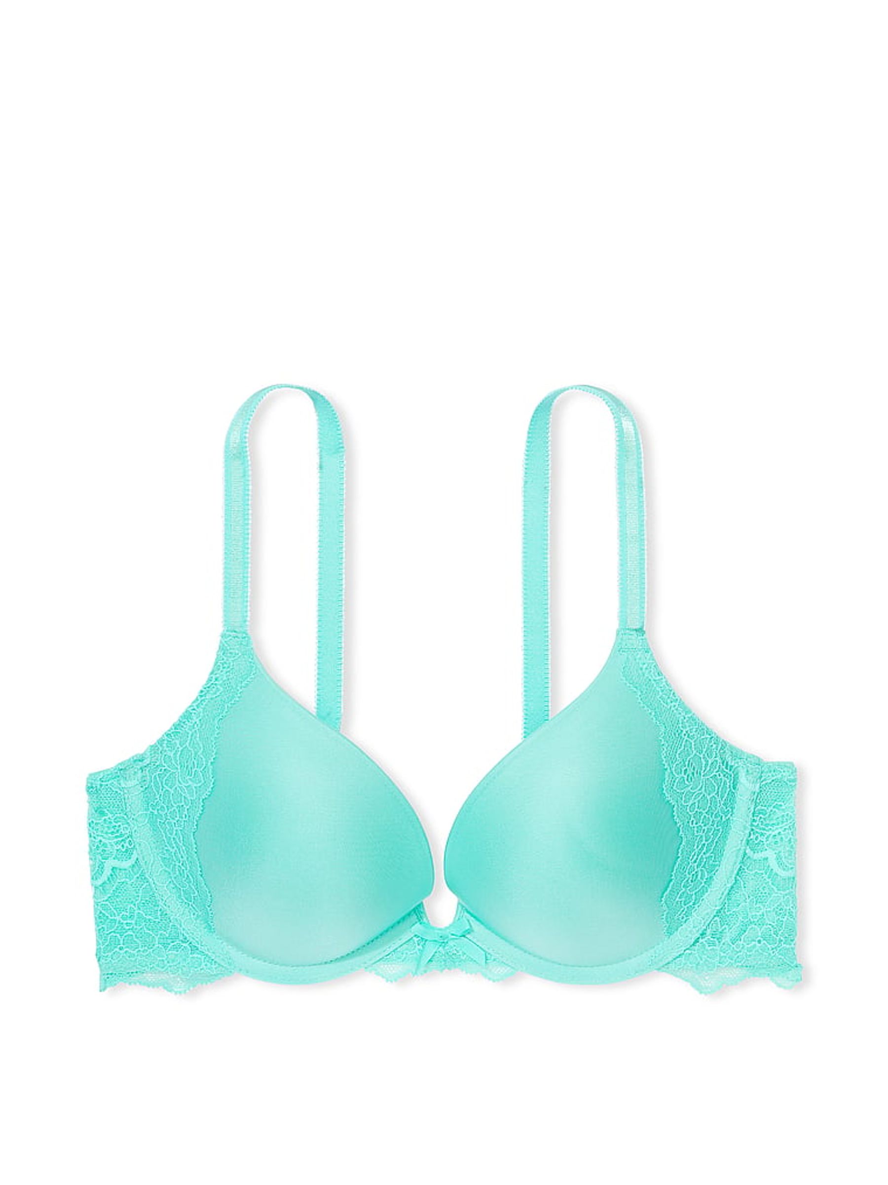 Aquarius Blue Lace Push Up Bra - Image 2 of 2