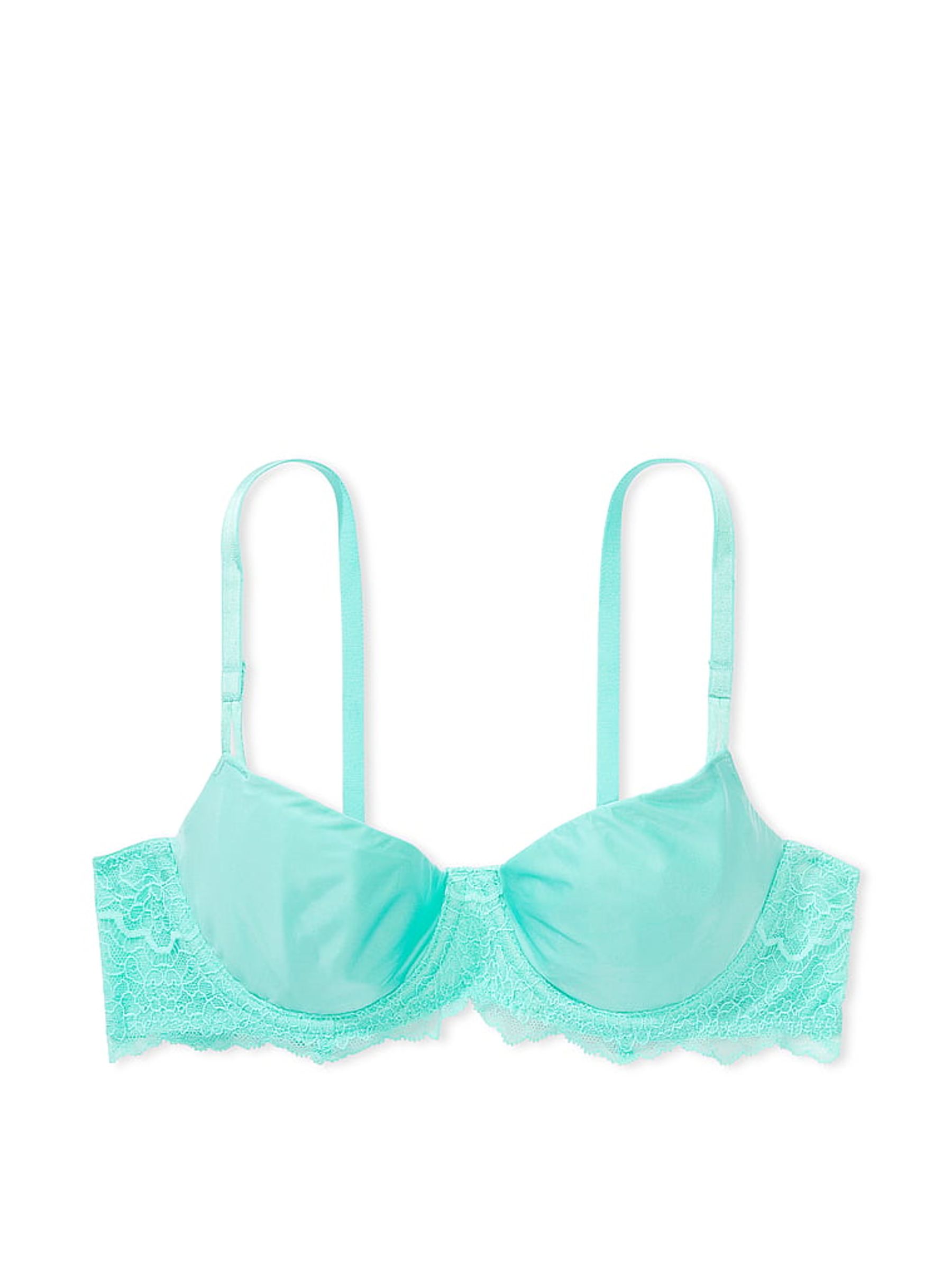 Aquarius Blue Smooth Unlined Balcony Bra - Image 4 of 4