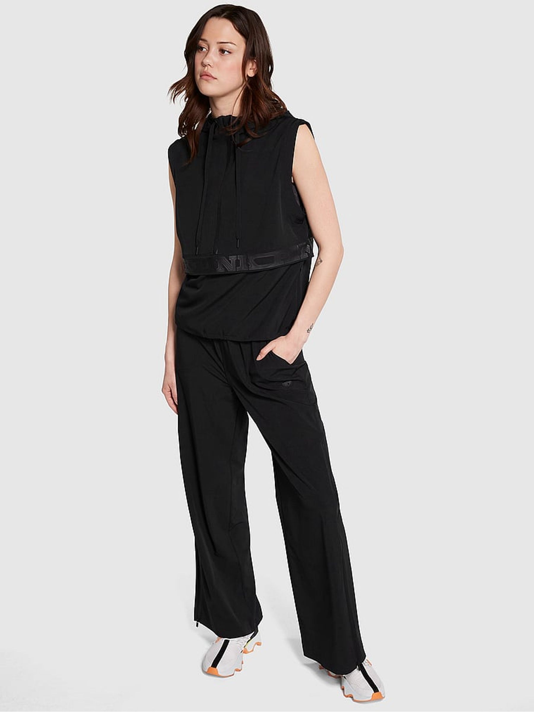 Pure Black Track Suit Half Zip Jacket - Image 3 of 4