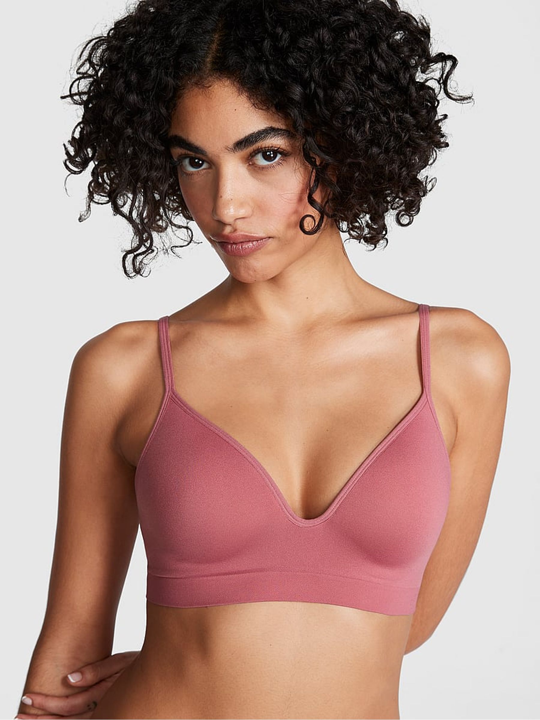 Pink Begonia Seamless Bralette - Image 1 of 3