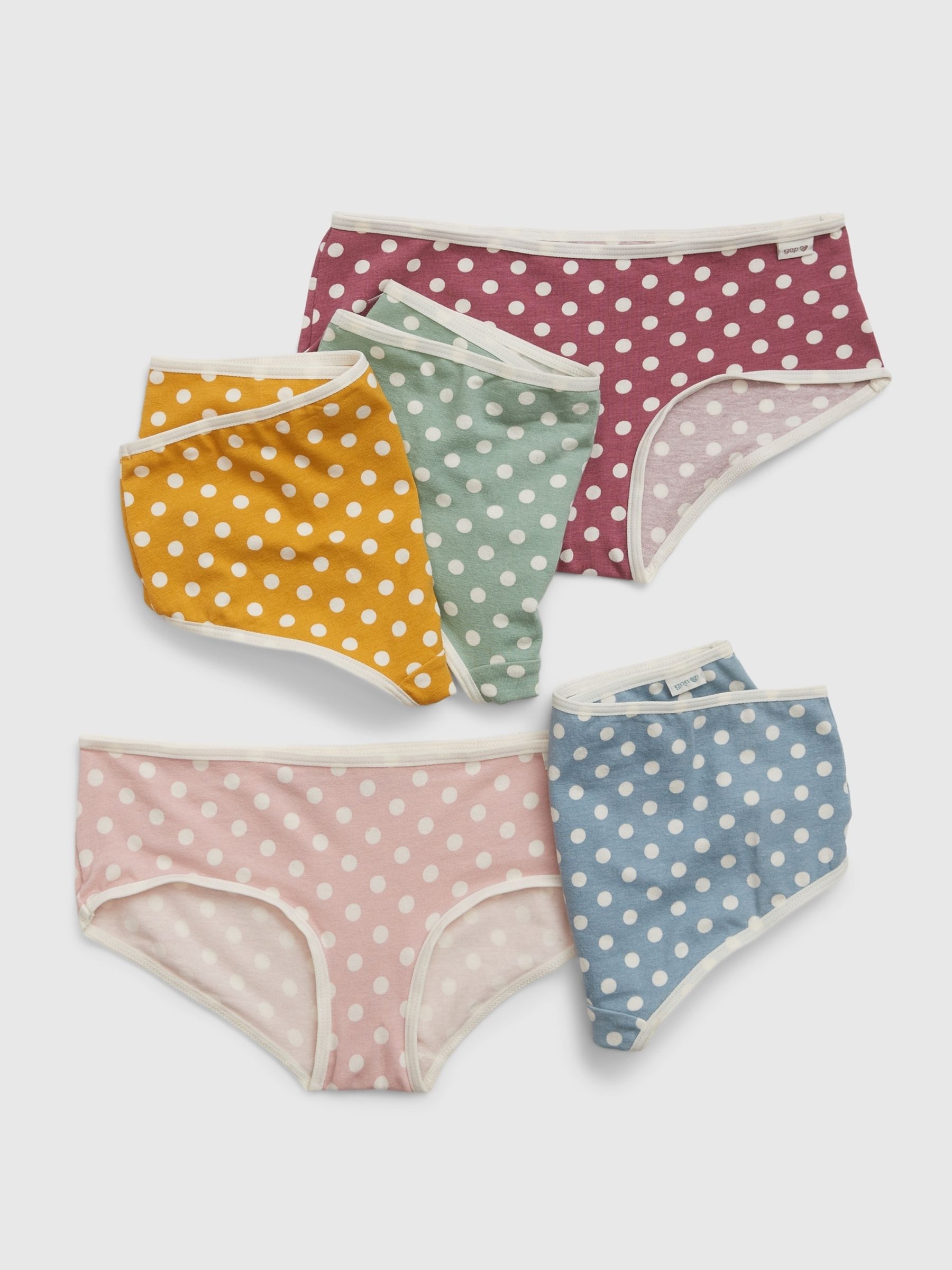 Yellow Kids Organic Cotton 5 Pack Hipster Briefs (4-13yrs) - Image 1 of 2