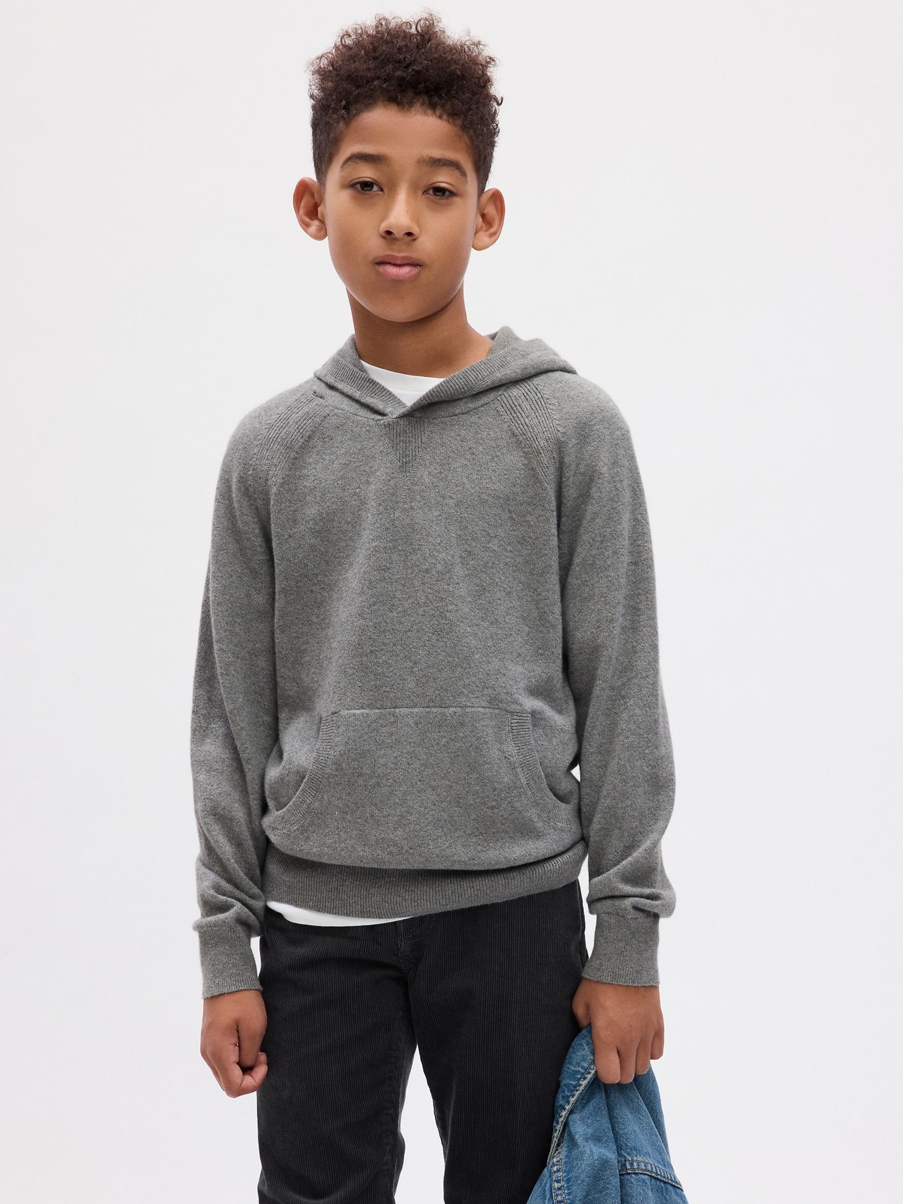 Grey CashSoft Pocket Pullover Hoodie - Image 2 of 2