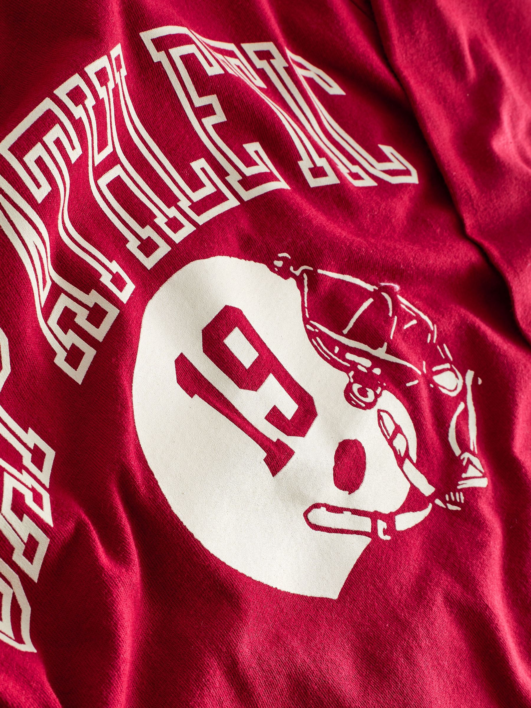 Red Organic Cotton Long Sleeve Logo Graphic T-Shirt (4-13yrs) - Image 3 of 3