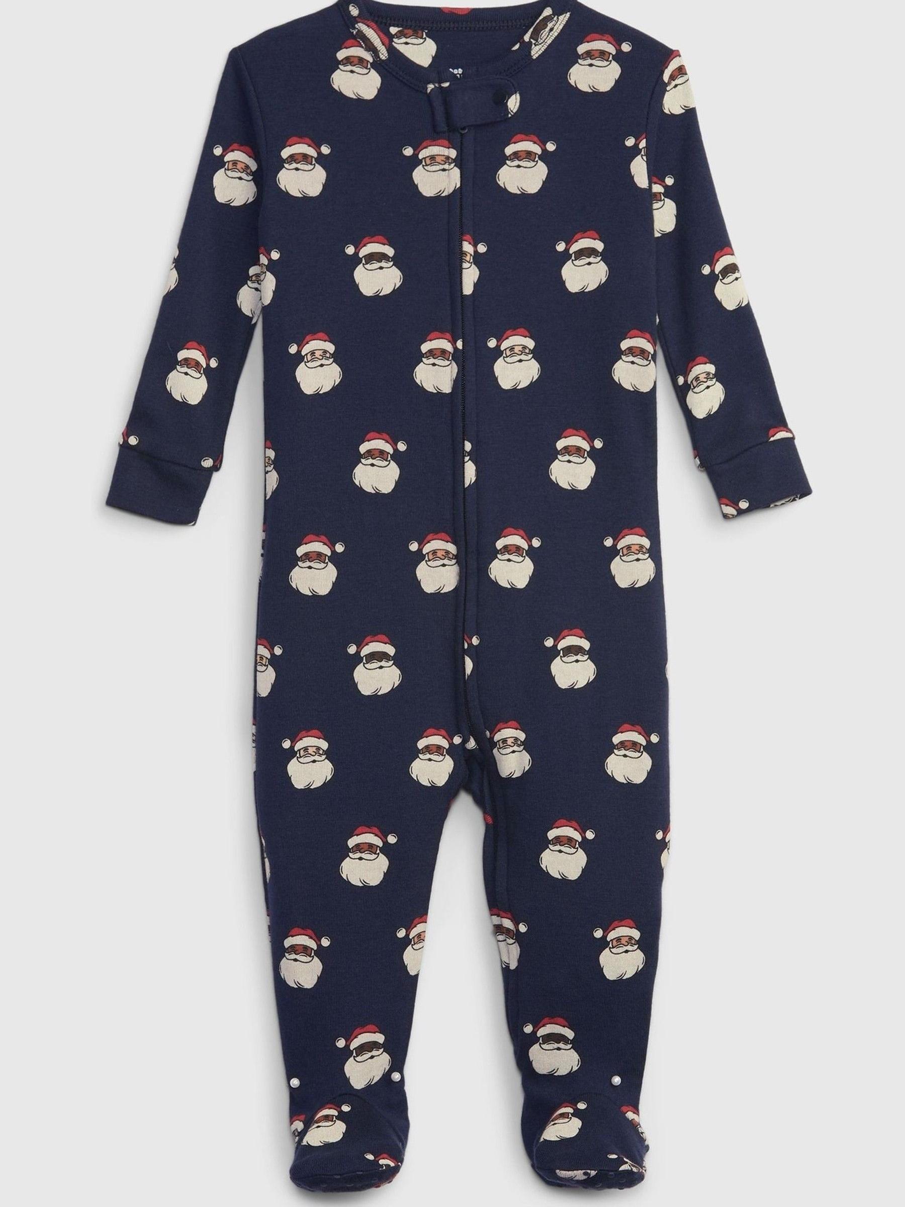 Navy Christmas Santa Sleepsuit - Image 1 of 2