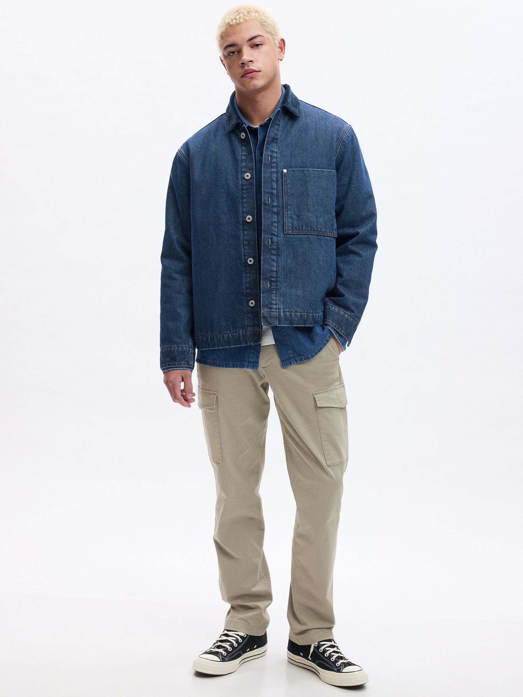 Neutral Cargo Slim Fit Trousers - Image 1 of 1