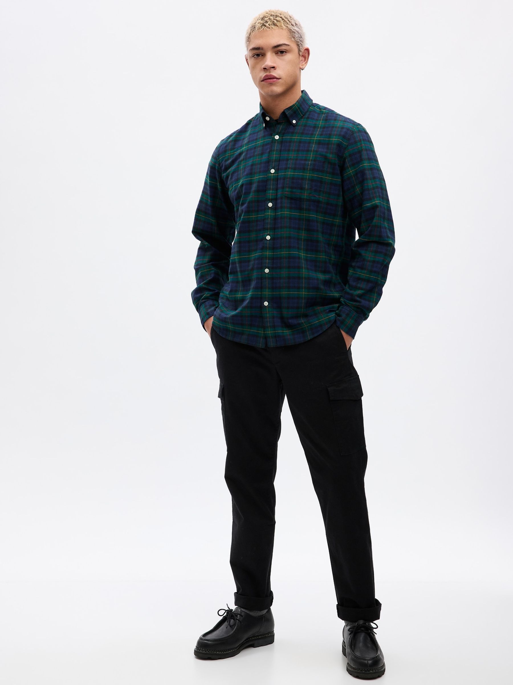 Green Classic Oxford Shirt in Standard Fit - Image 1 of 1