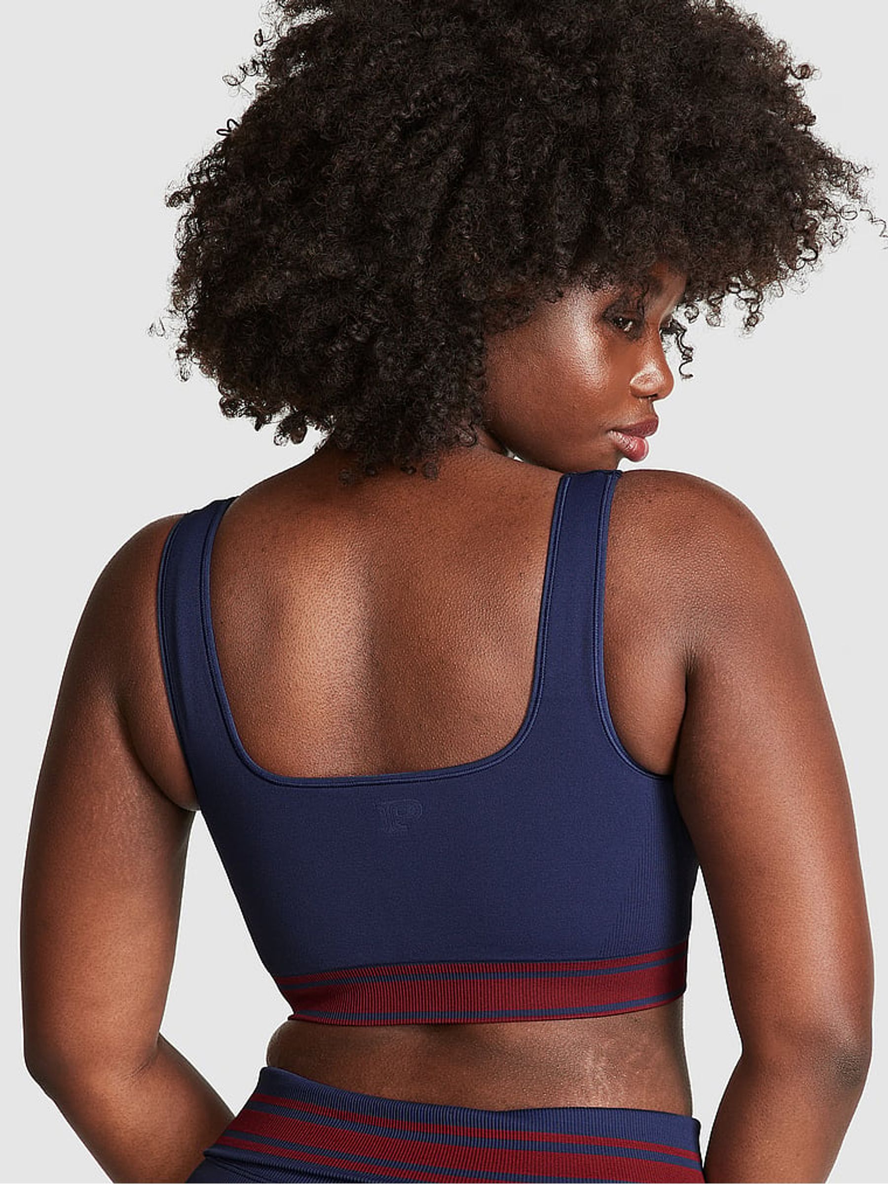 Midnight Navy Blue Seamless Sports Bra - Image 2 of 4