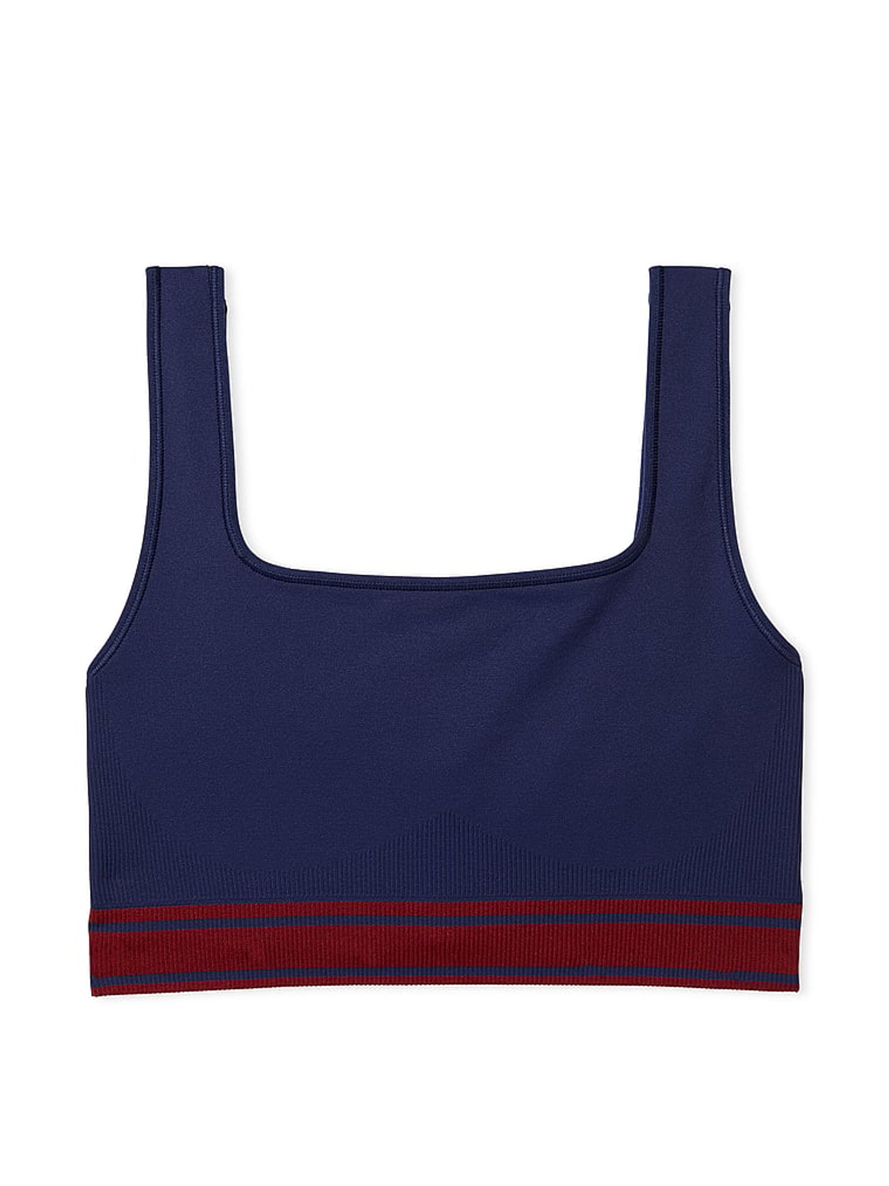 Midnight Navy Blue Seamless Sports Bra - Image 3 of 4