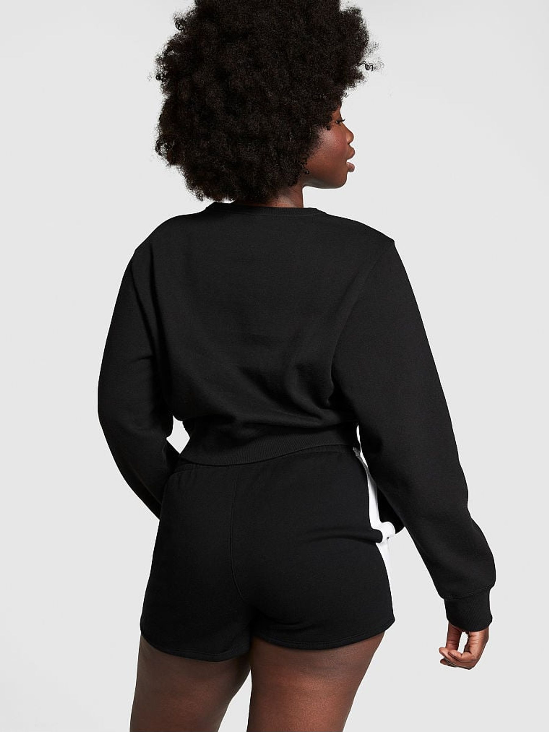 Pure Black Fleece Crewneck Sweatshirt - Image 2 of 3