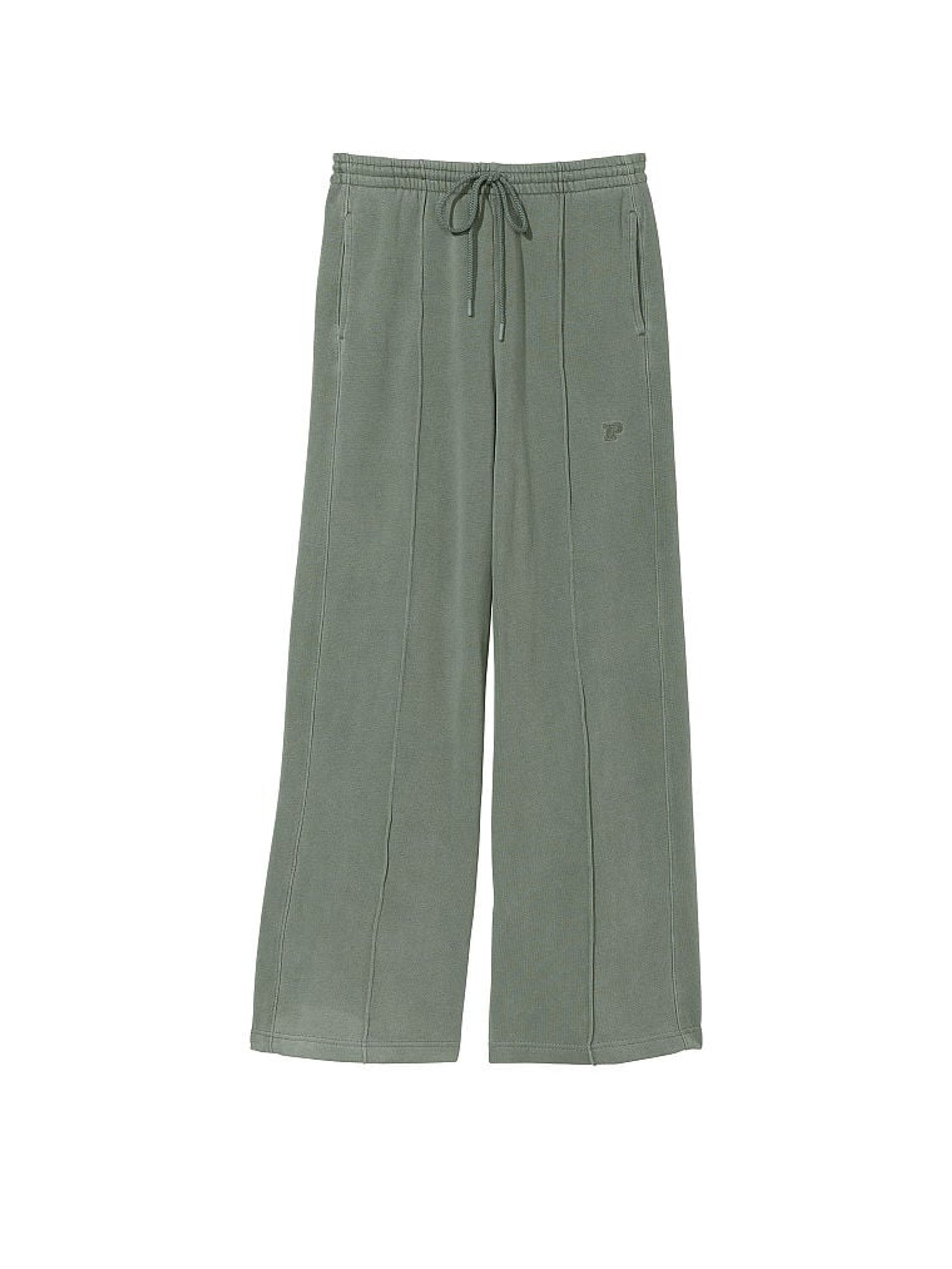 Fresh Forest Green Wide Leg Fleece Jogger - Image 3 of 3