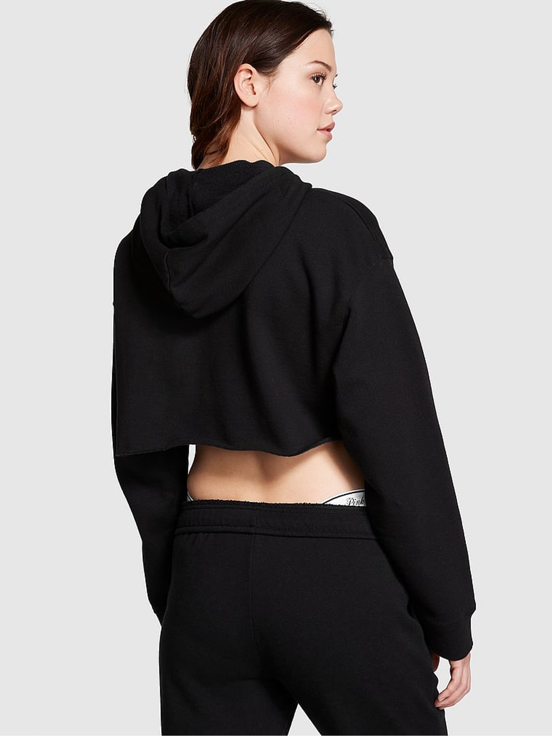 Pure Black Fleece Hoodie - Image 2 of 3