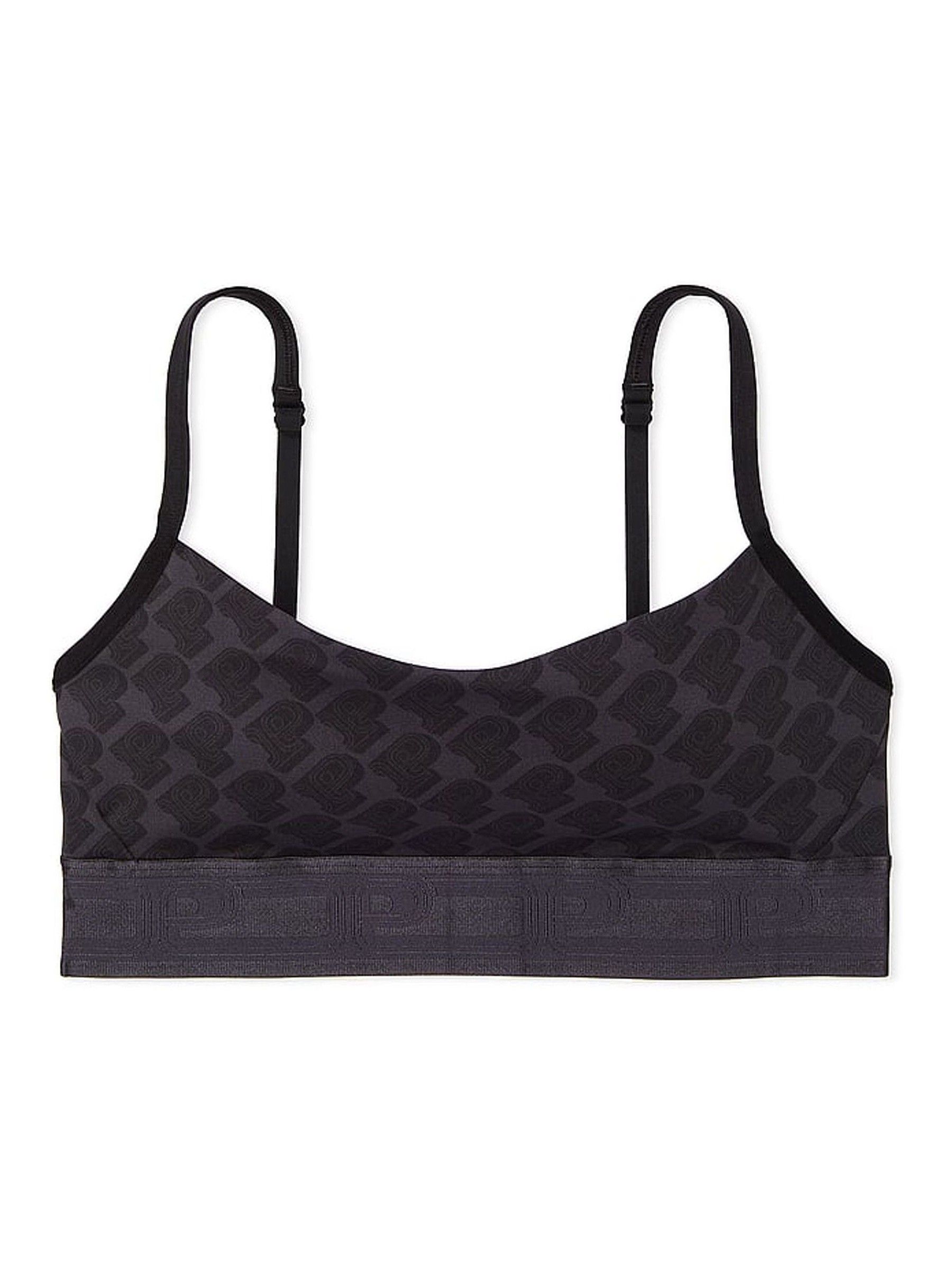 Warm Charcoal Grey Logo Non Wired Lightly Lined Low Impact Sports Bra - Image 4 of 4