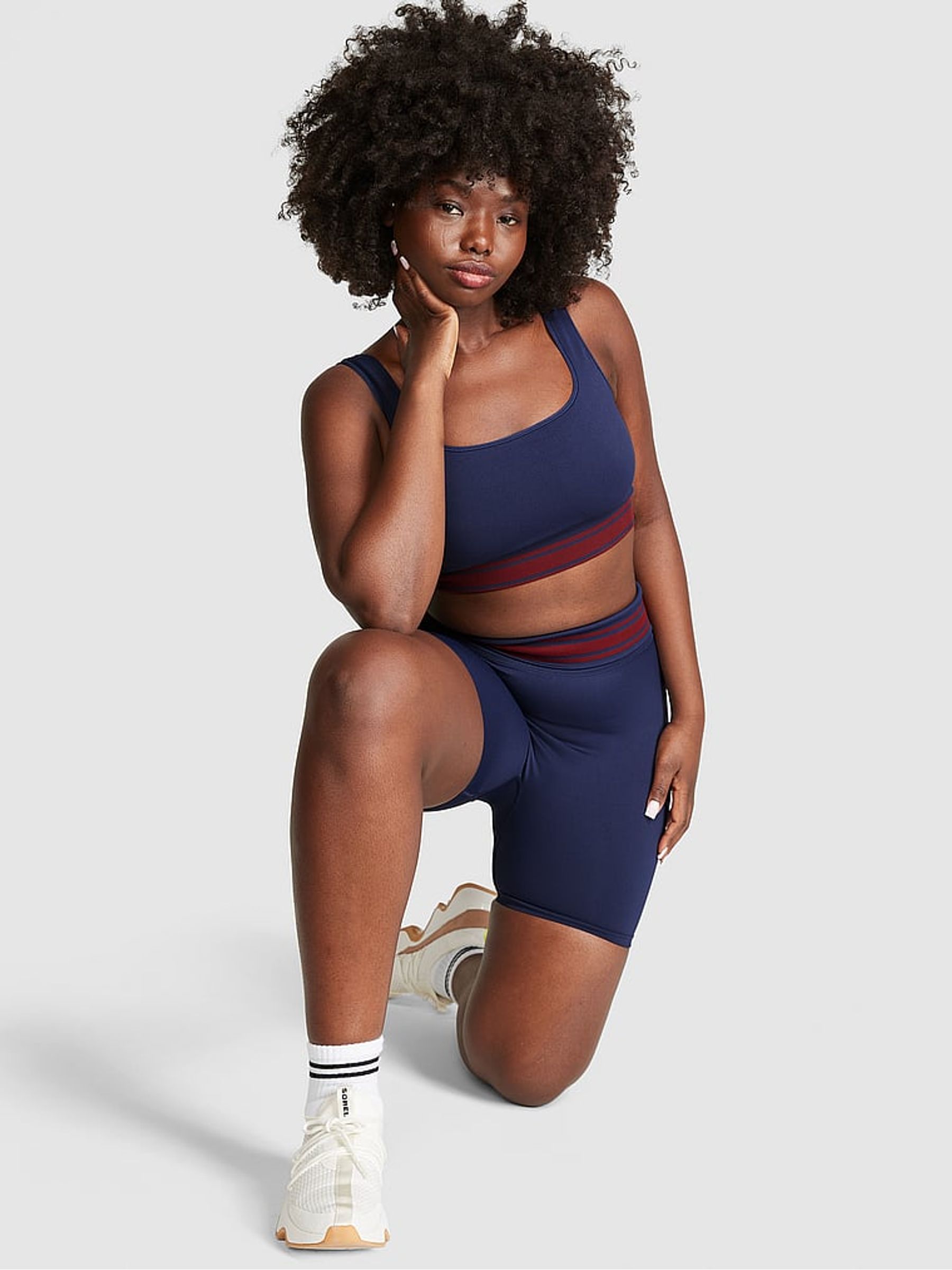 Midnight Navy Blue Seamless Cycling Short - Image 3 of 4