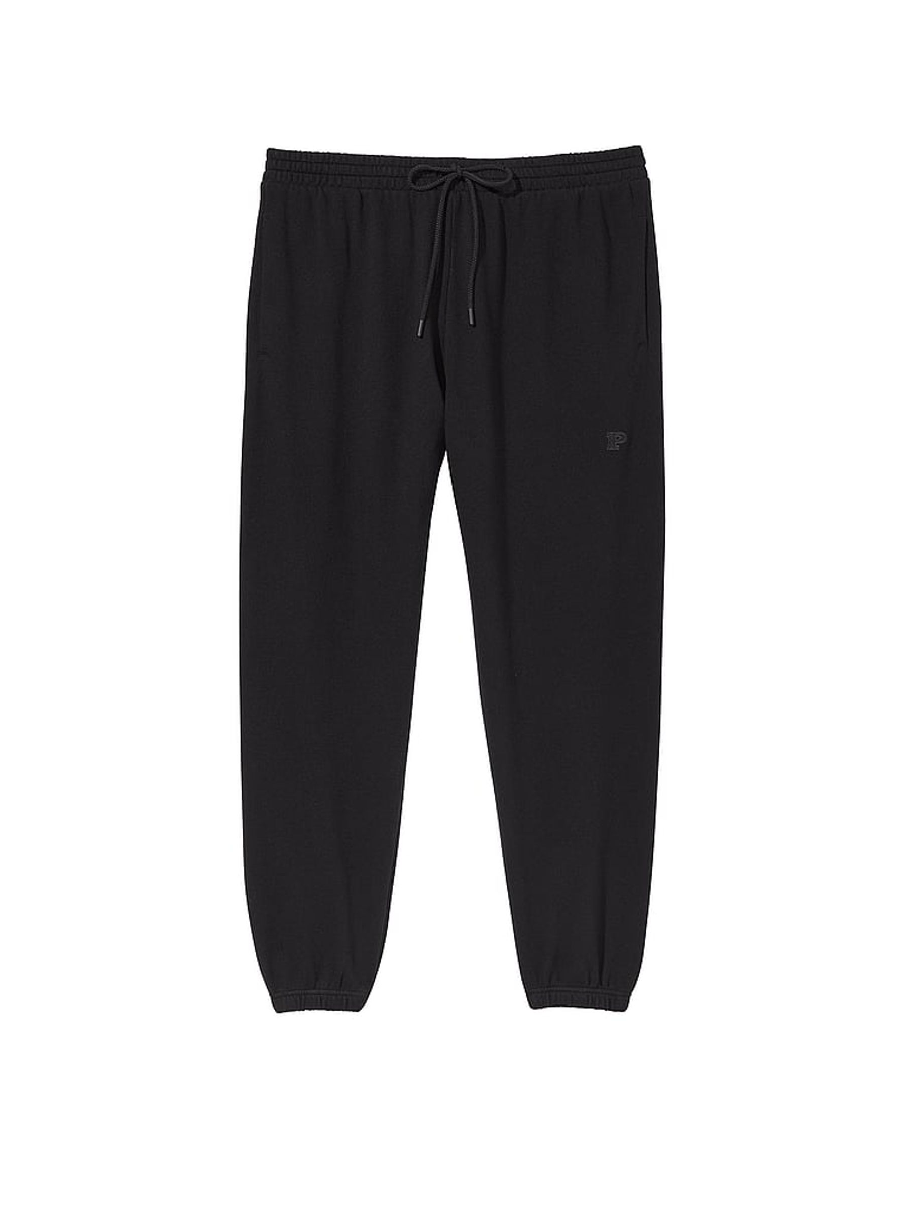 Pure Black Fleece Cuffed Jogger - Image 1 of 1