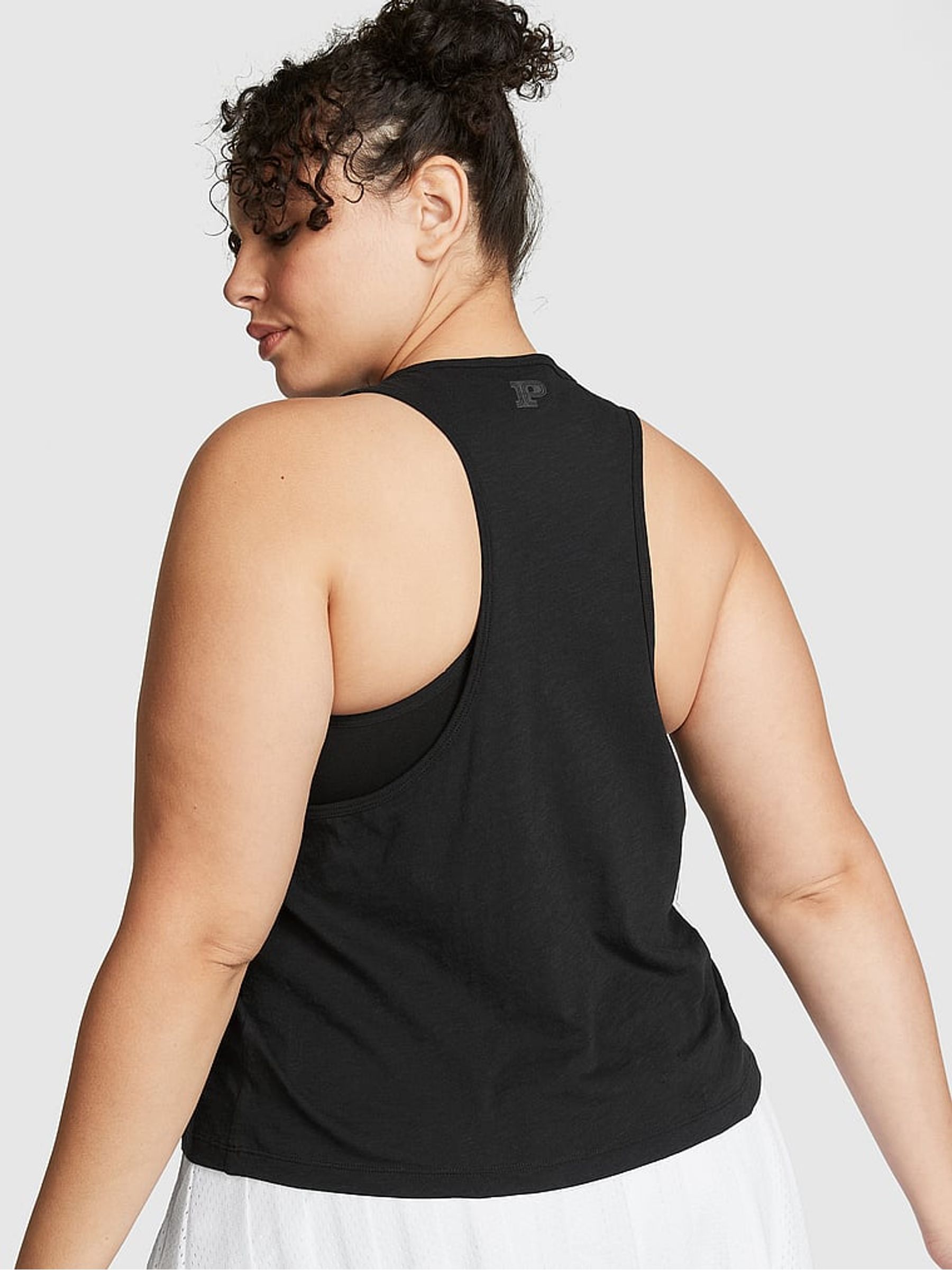 Pure Black Slub Tank Top - Image 2 of 3