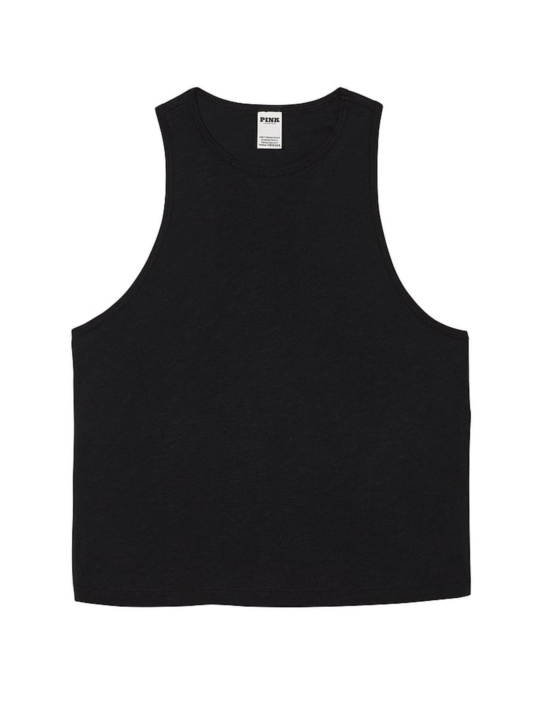 Pure Black Slub Tank Top - Image 3 of 3