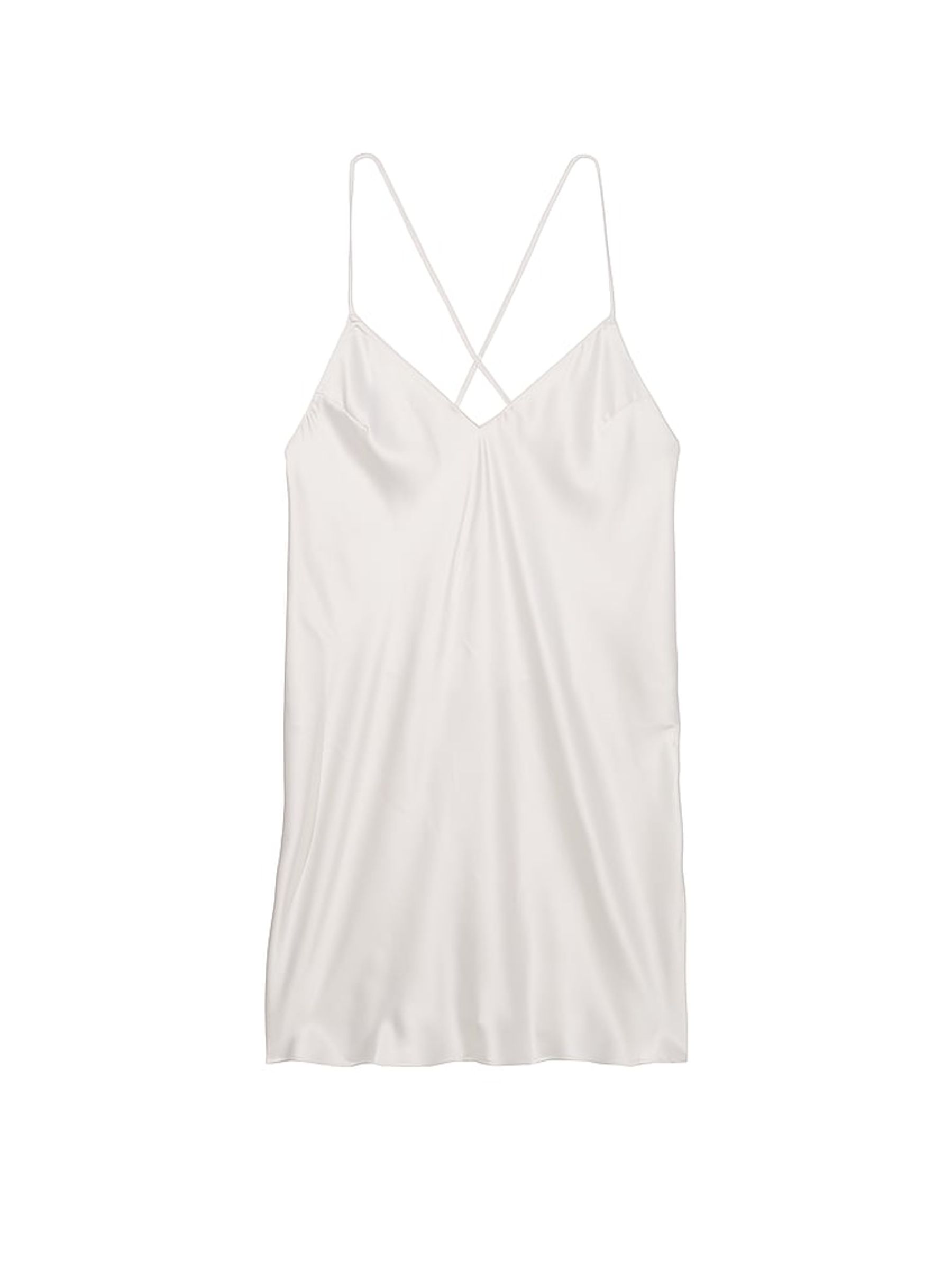 Coconut White Mini Satin Open Back Slip - Image 3 of 3