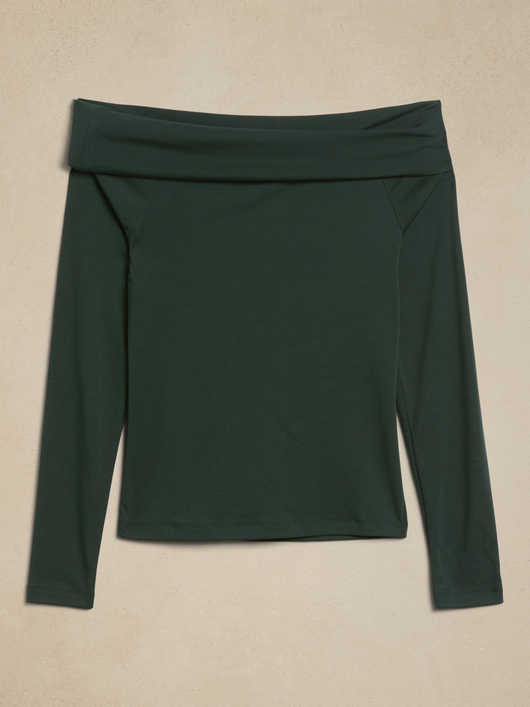 Banana Republic Green Serena Off-Shoulder Top - Image 4 of 4