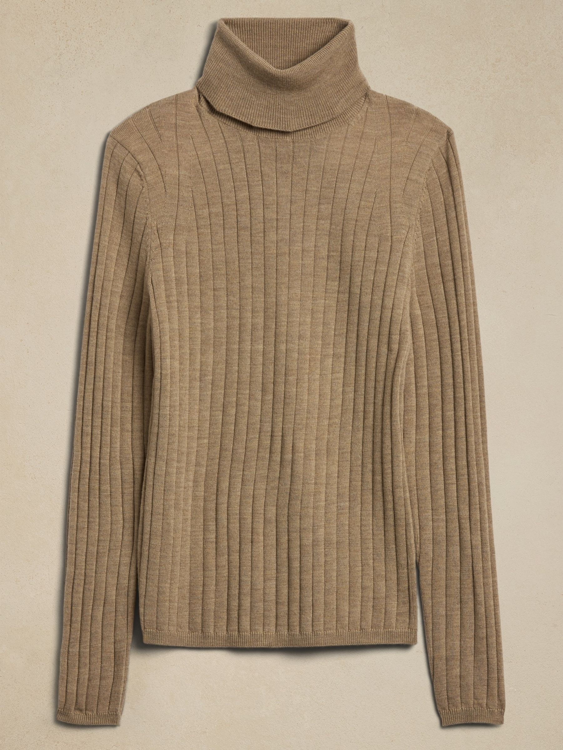 Banana Republic Beige Nezha Merino Turtleneck Jumper - Image 2 of 2