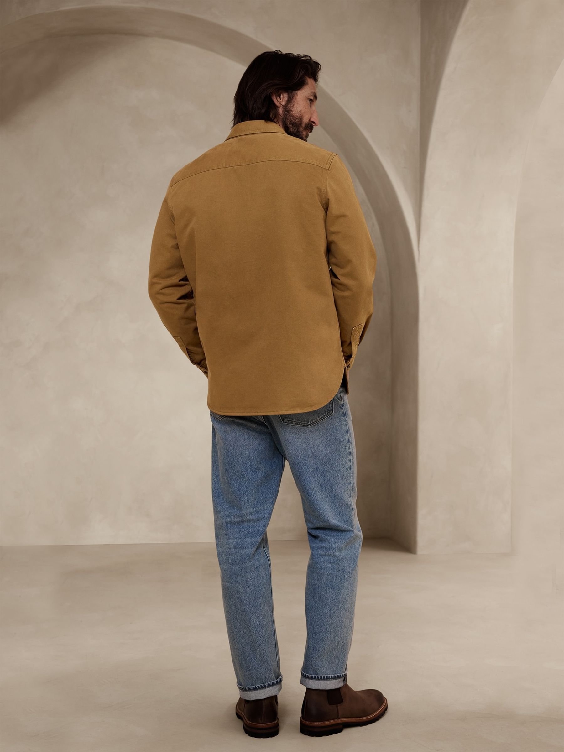 Banana Republic Beige Malo Twill Shirt Jacket - Image 2 of 4