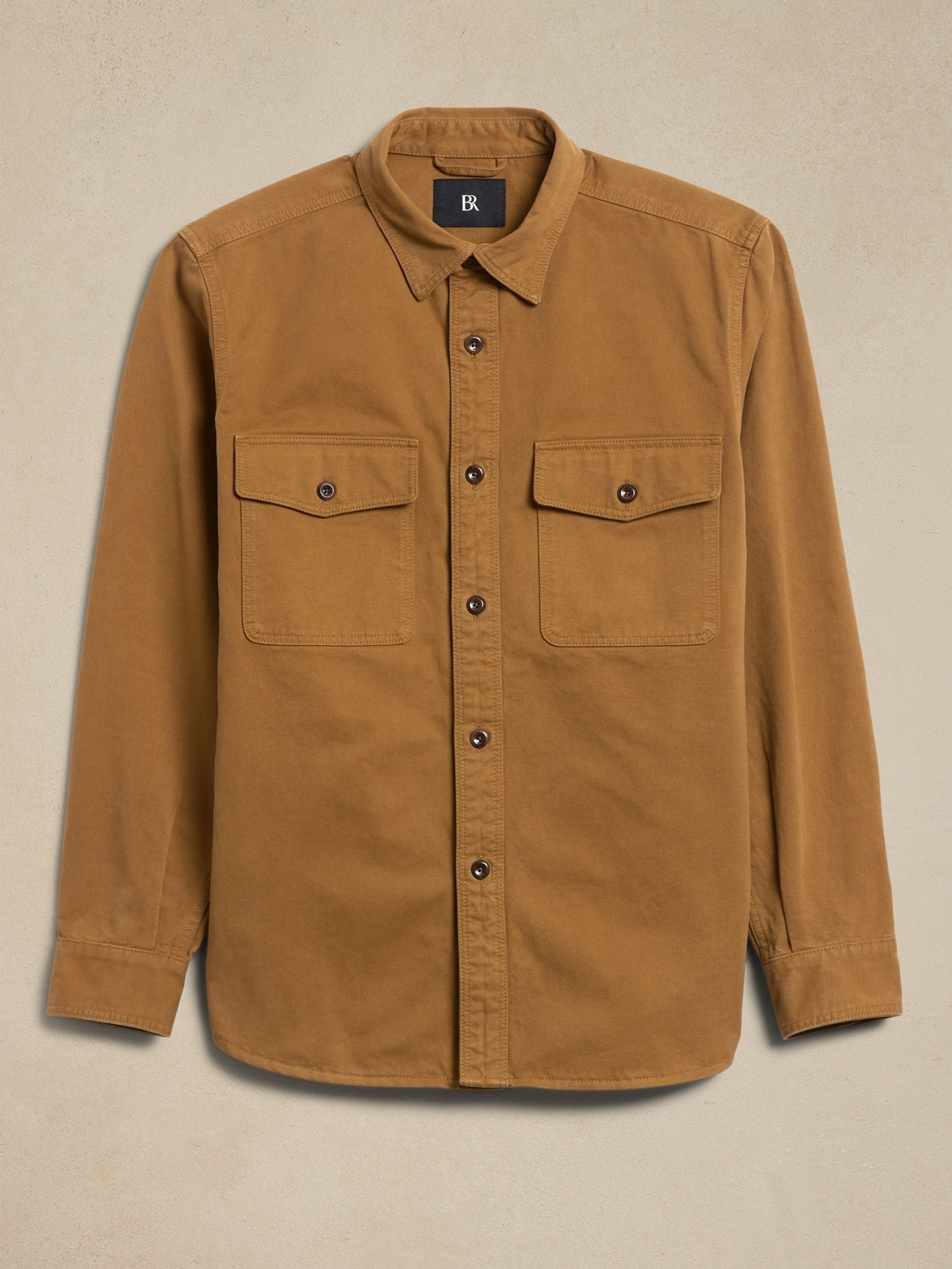 Banana Republic Beige Malo Twill Shirt Jacket - Image 4 of 4
