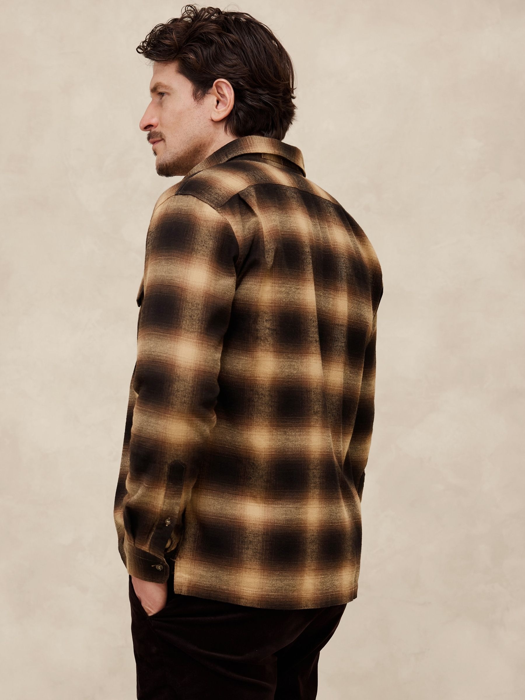 Banana Republic Yellow Emiliano Utility Shirt - Image 2 of 4