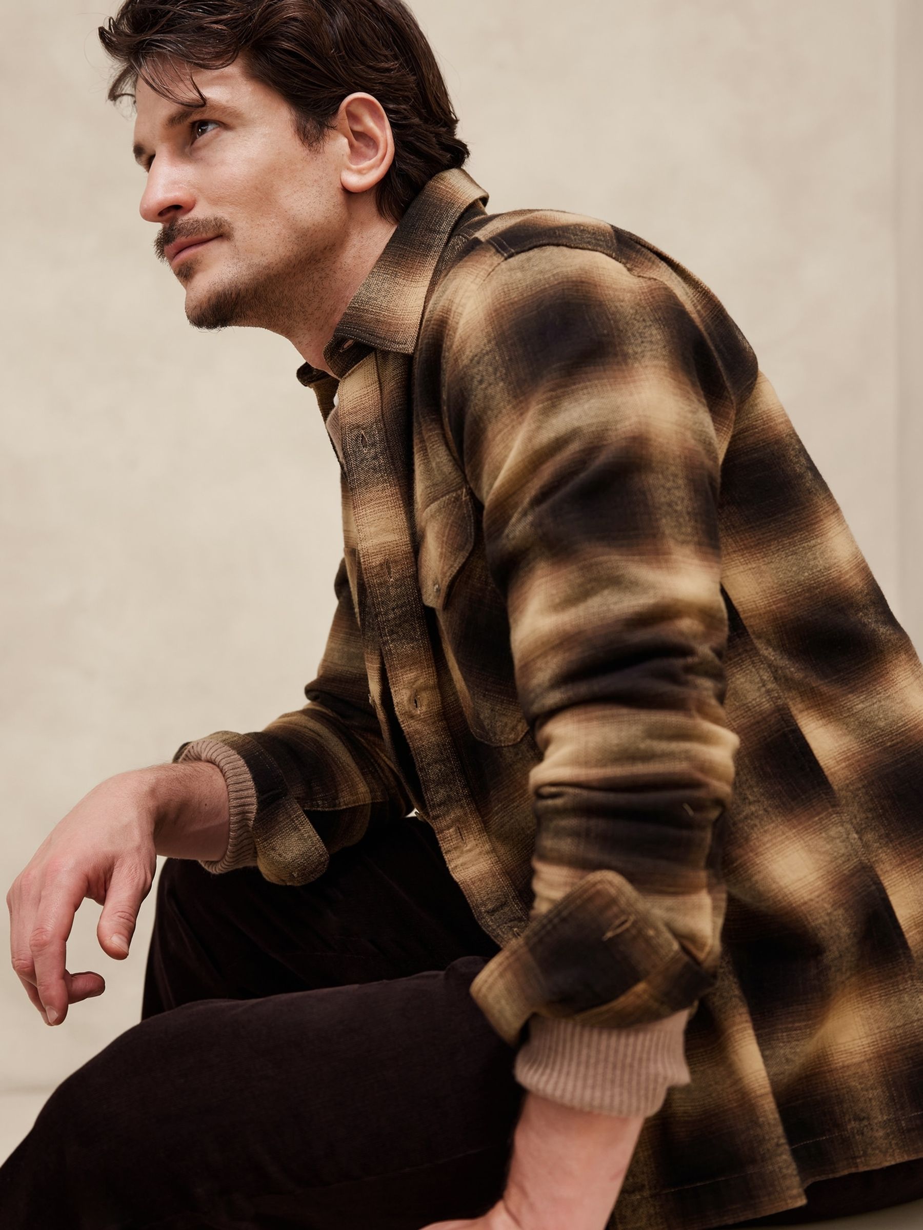 Banana Republic Yellow Emiliano Utility Shirt - Image 3 of 4