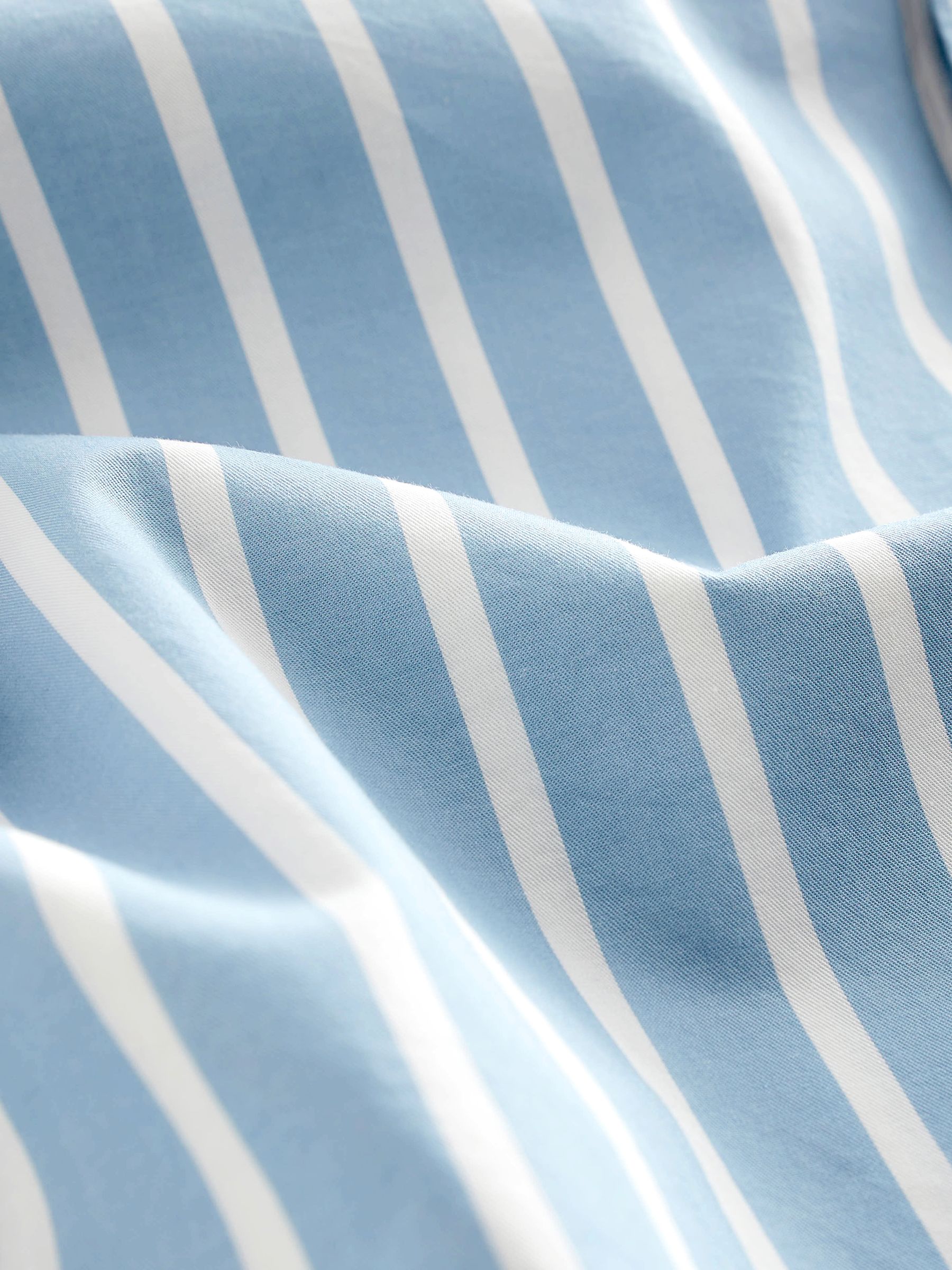 Blue Twill Relaxed Stripe Shirt - Image 3 of 3
