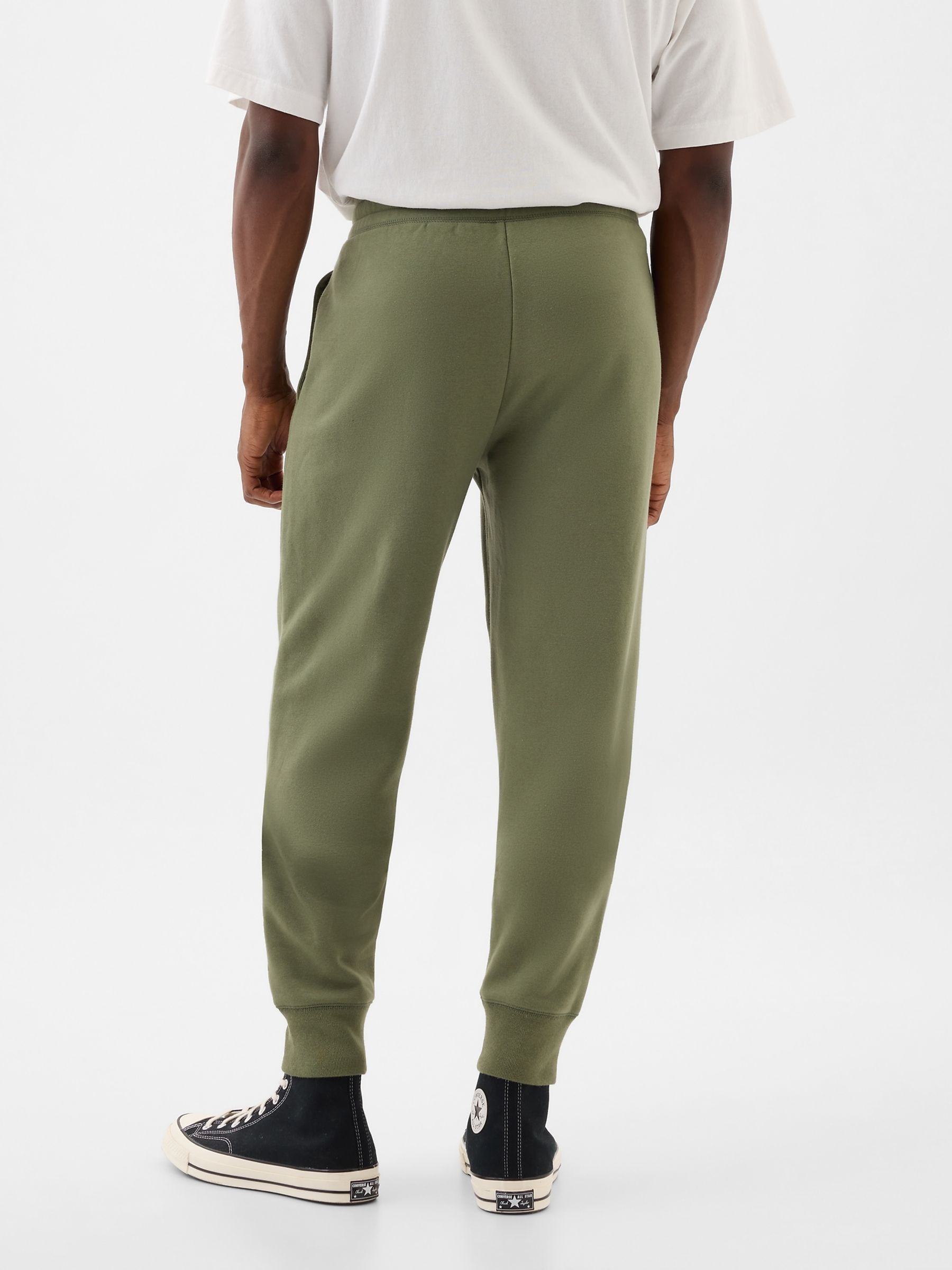 Green Fleece Logo Joggers - Image 3 of 7