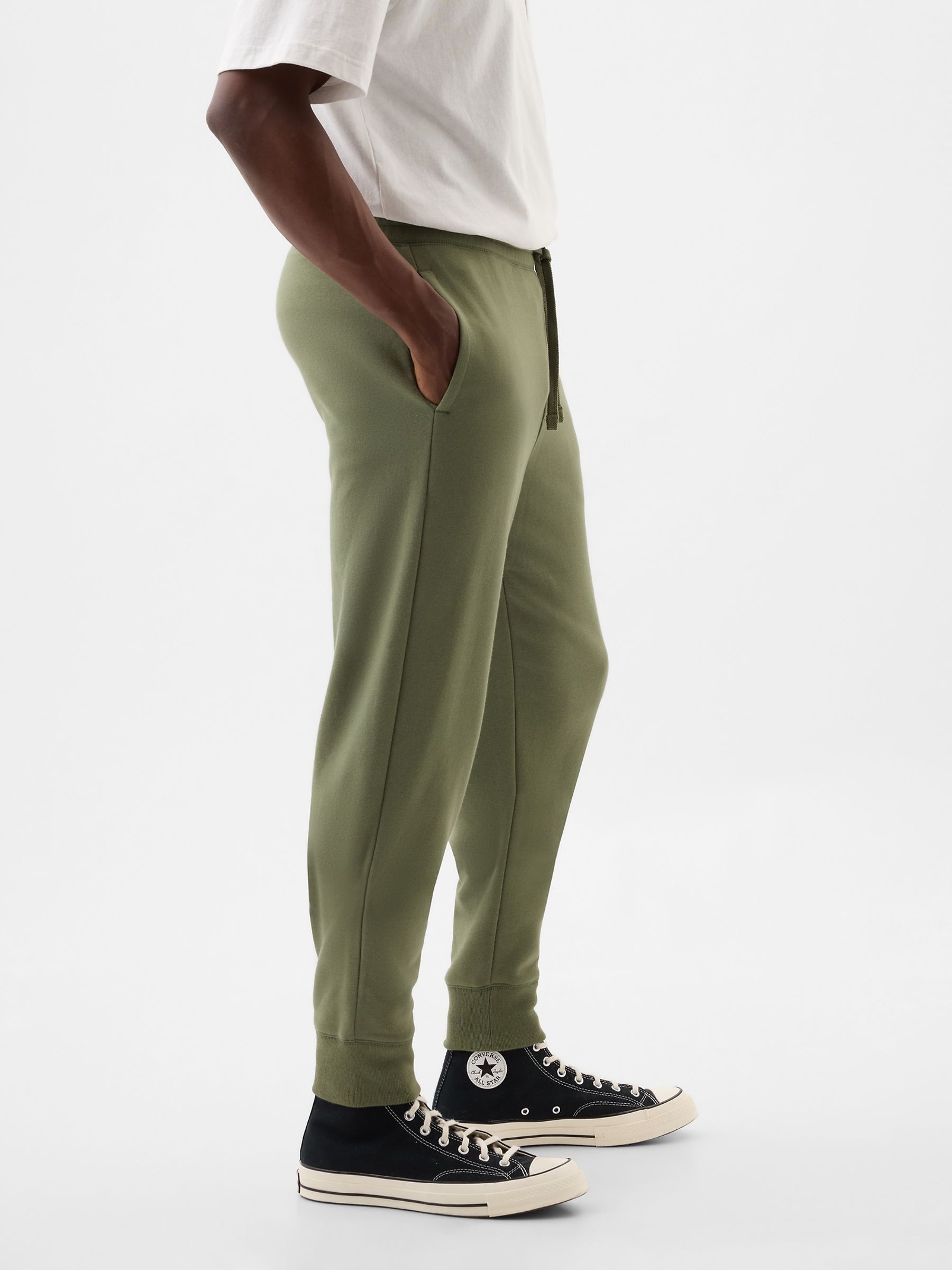 Green Fleece Logo Joggers - Image 4 of 7