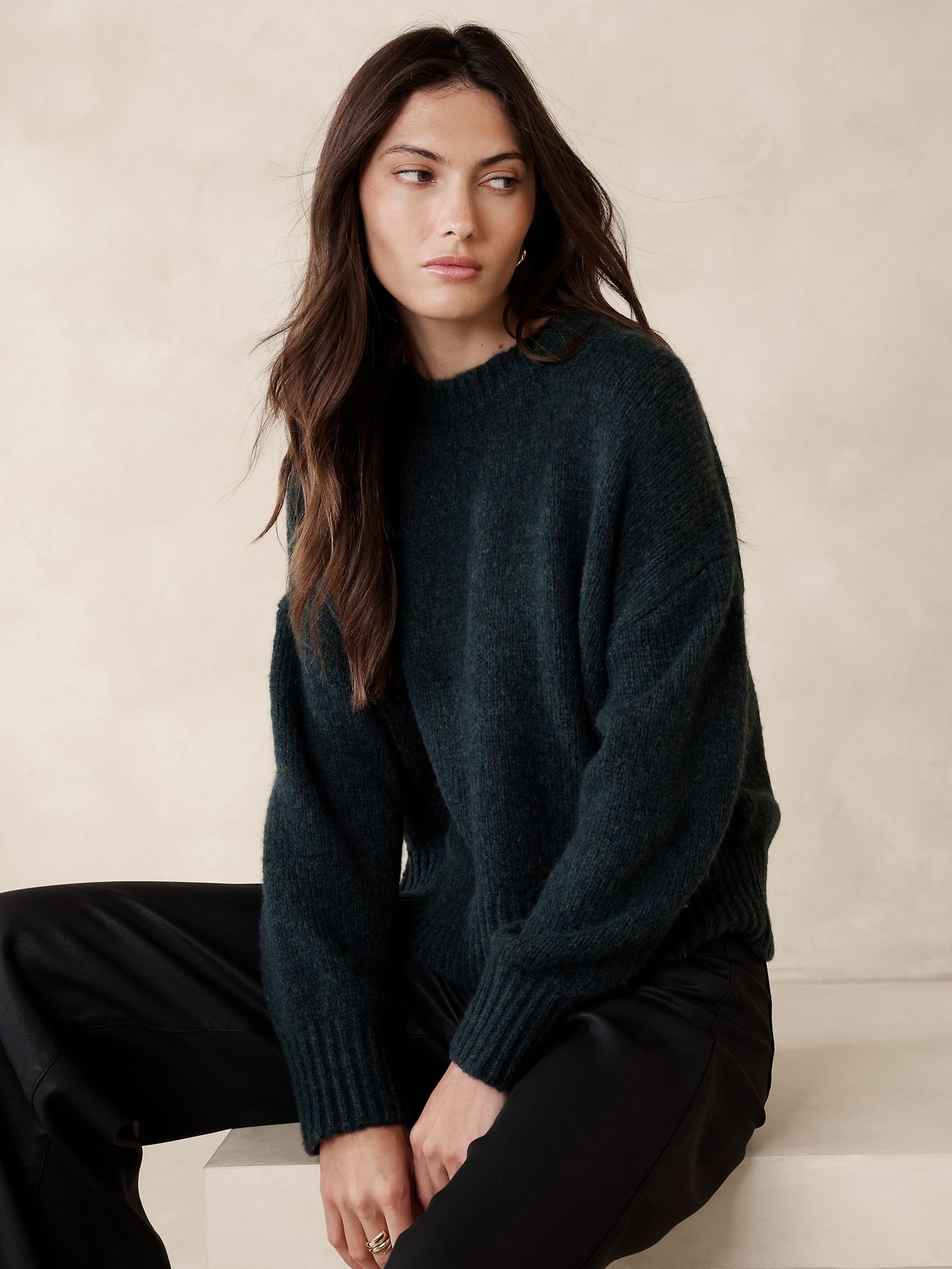 Banana Republic Blue Mona Cropped Jumper - Image 1 of 1