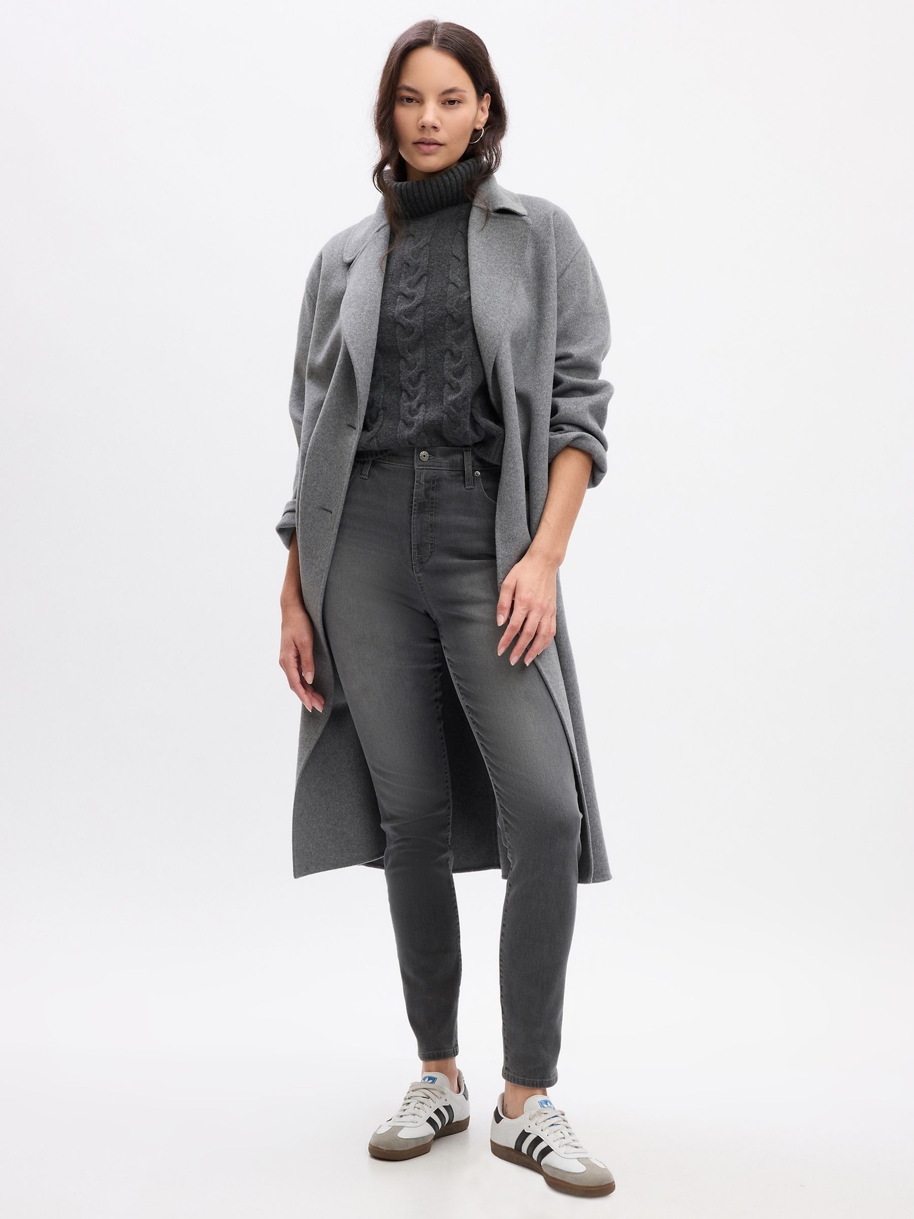 Grey High Waisted Skinny Washwell Jeans - Image 1 of 5