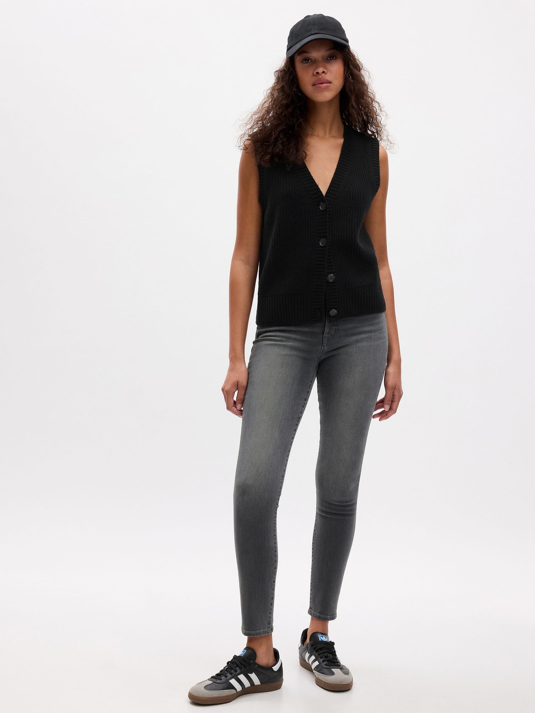 Grey High Waisted Skinny Washwell Jeans - Image 3 of 5