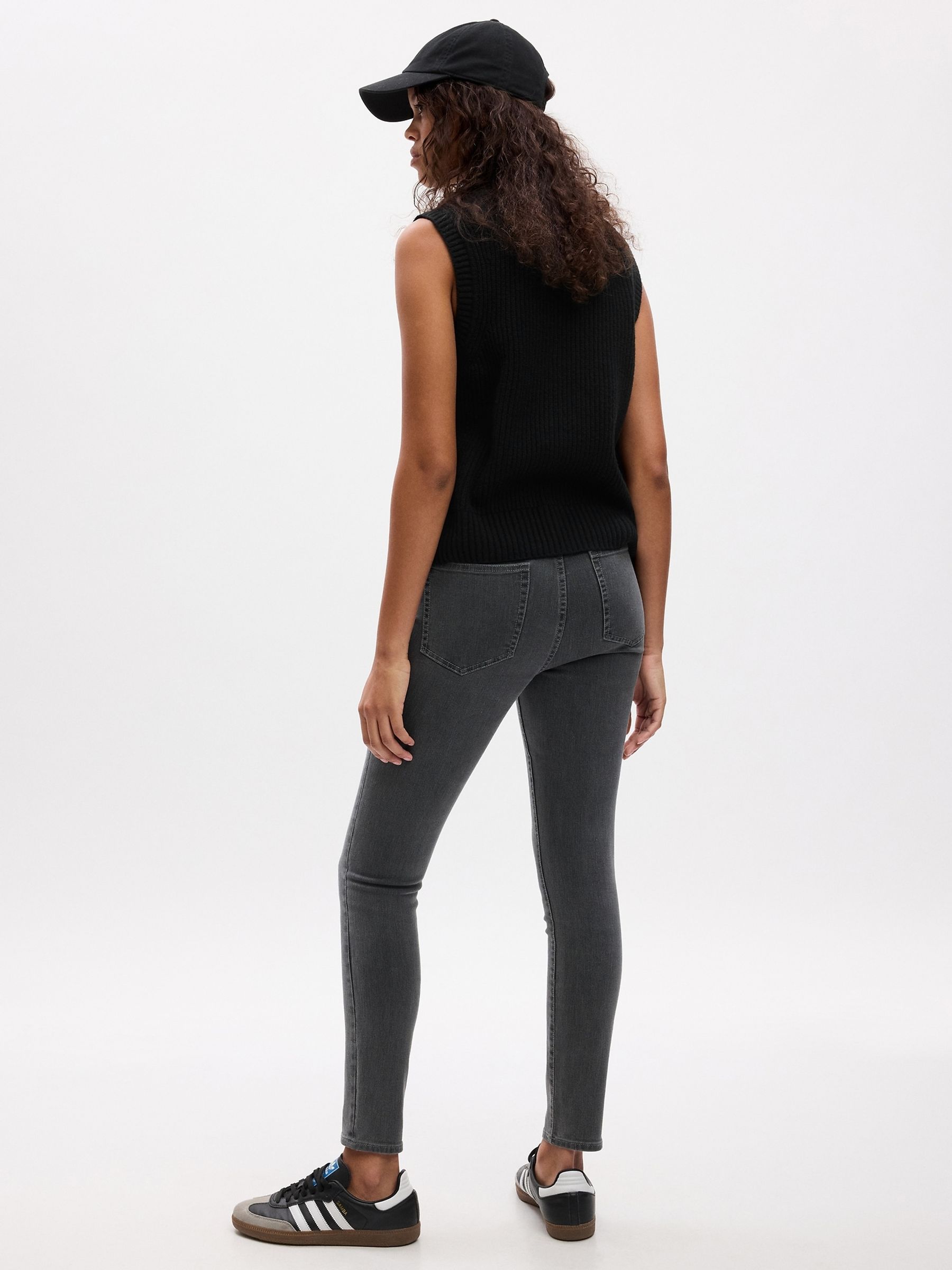 Grey High Waisted Skinny Washwell Jeans - Image 4 of 5