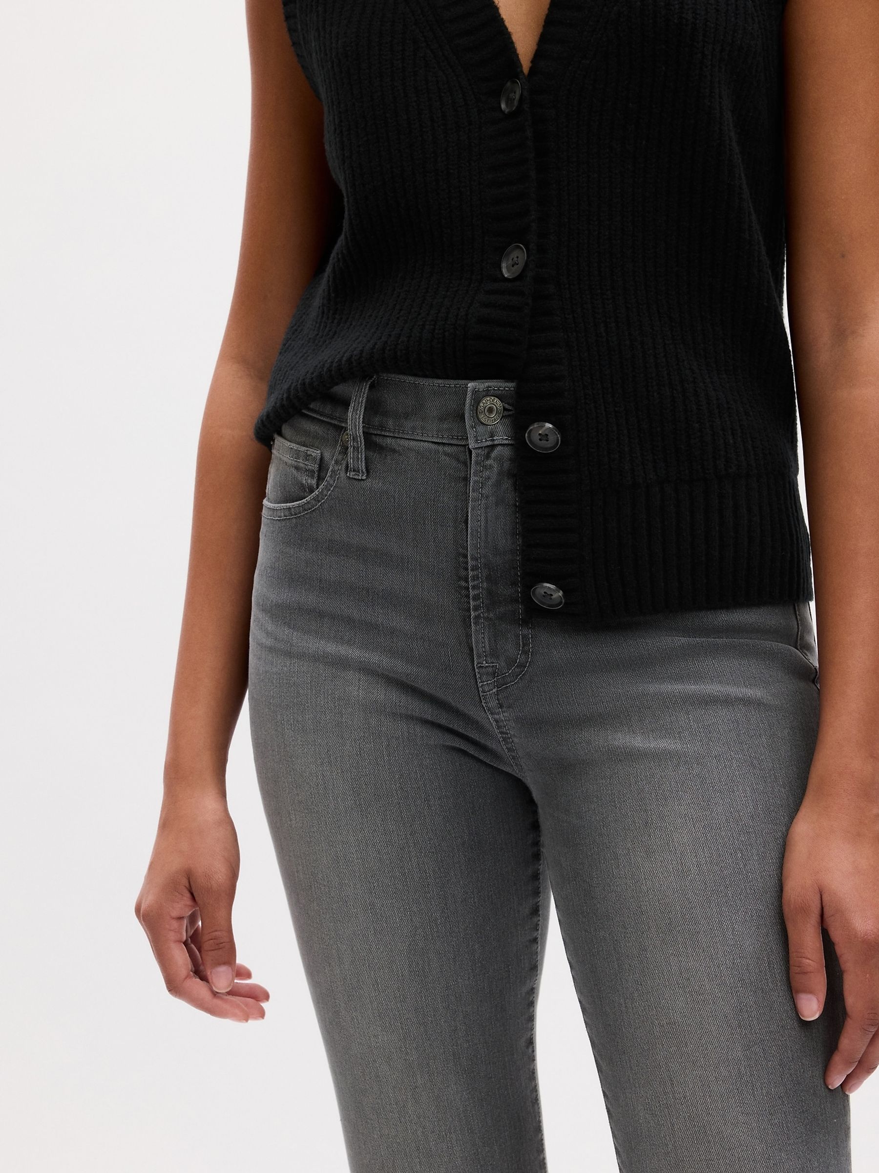 Grey High Waisted Skinny Washwell Jeans - Image 5 of 5