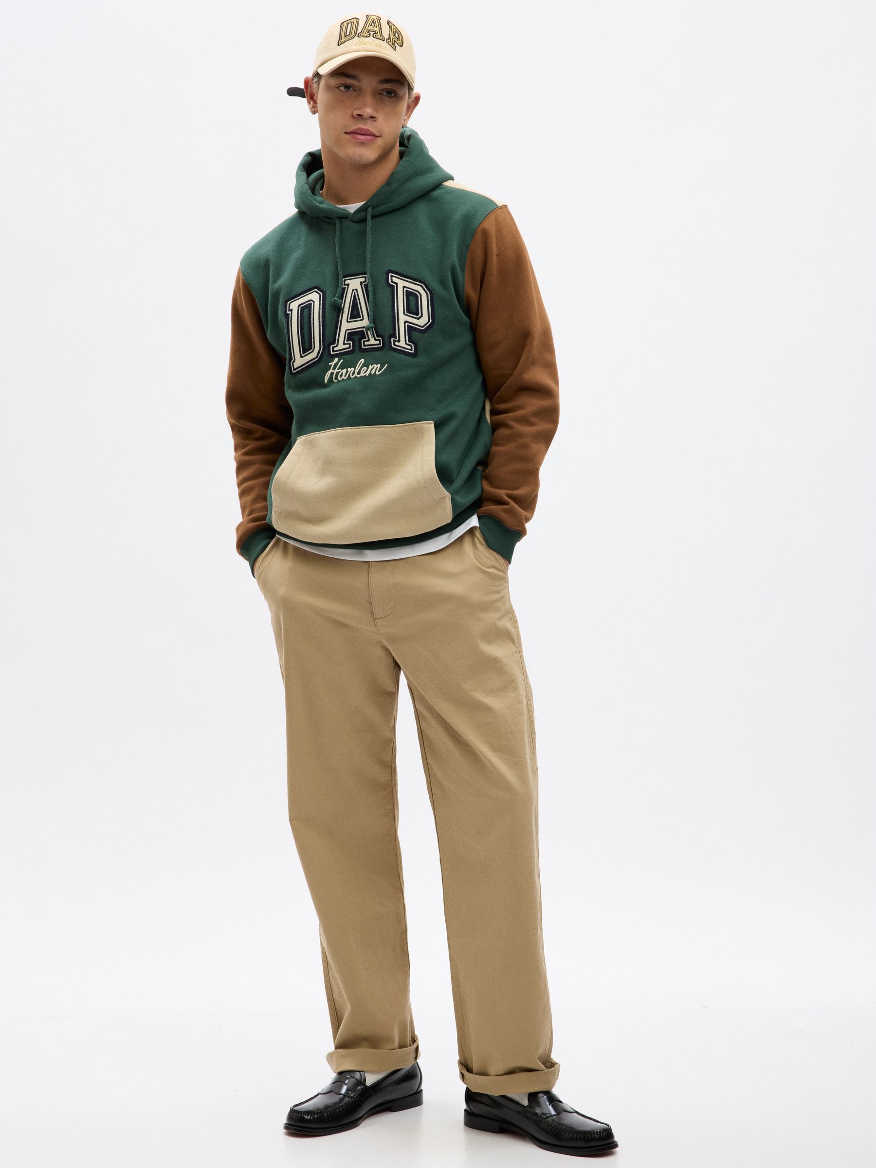 Green and Brown Dapper Dan Logo Hoodie - Image 1 of 4