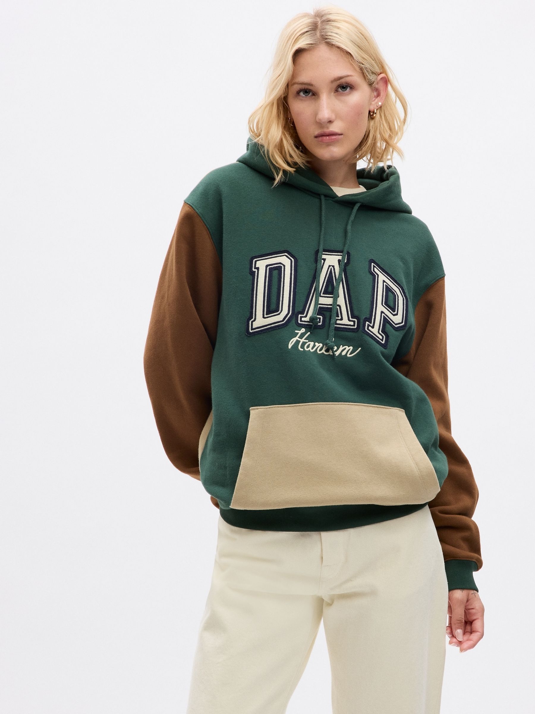 Green and Brown Dapper Dan Logo Hoodie - Image 3 of 4