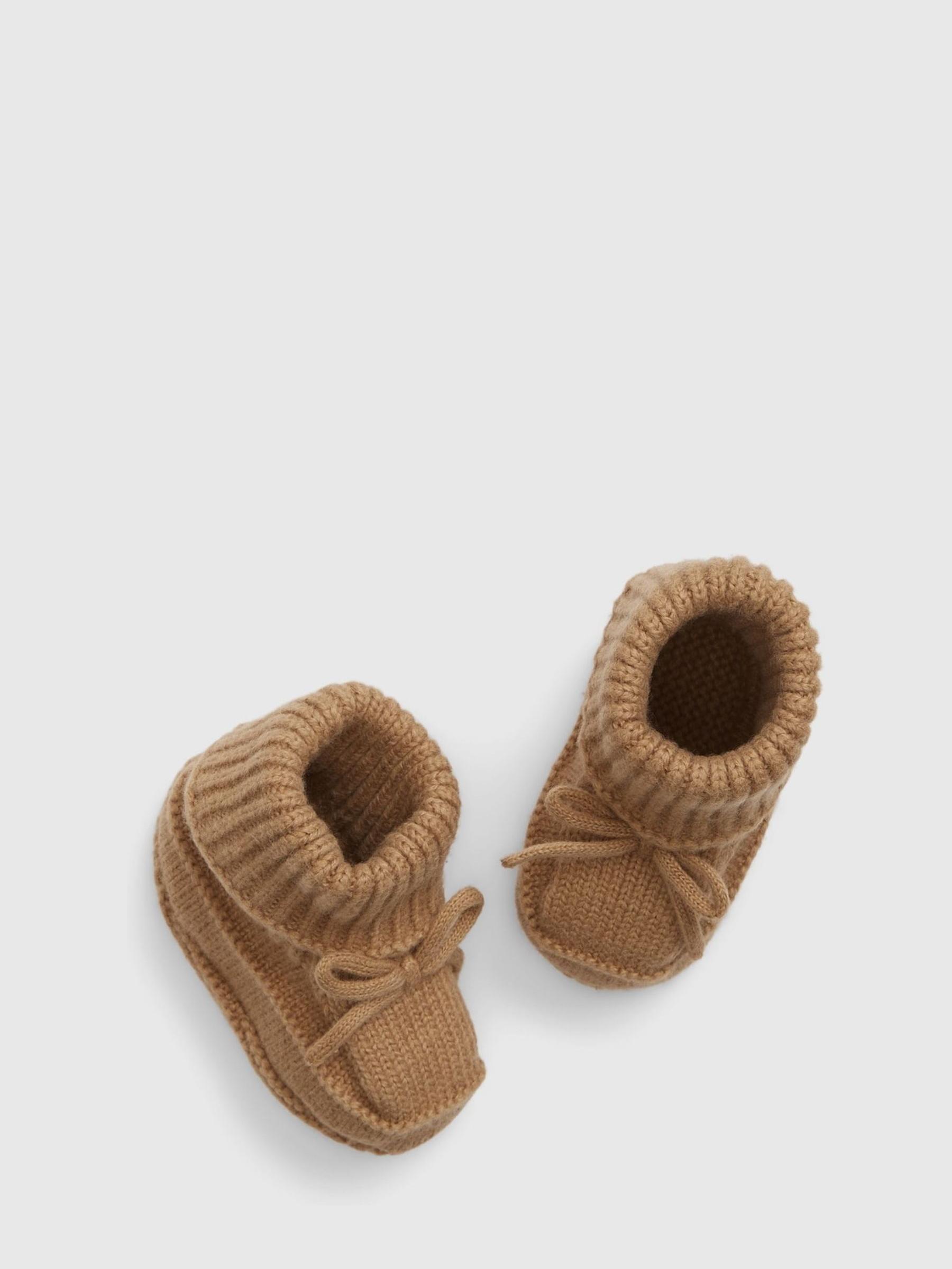 Brown CashSoft Knit Booties - Image 2 of 2