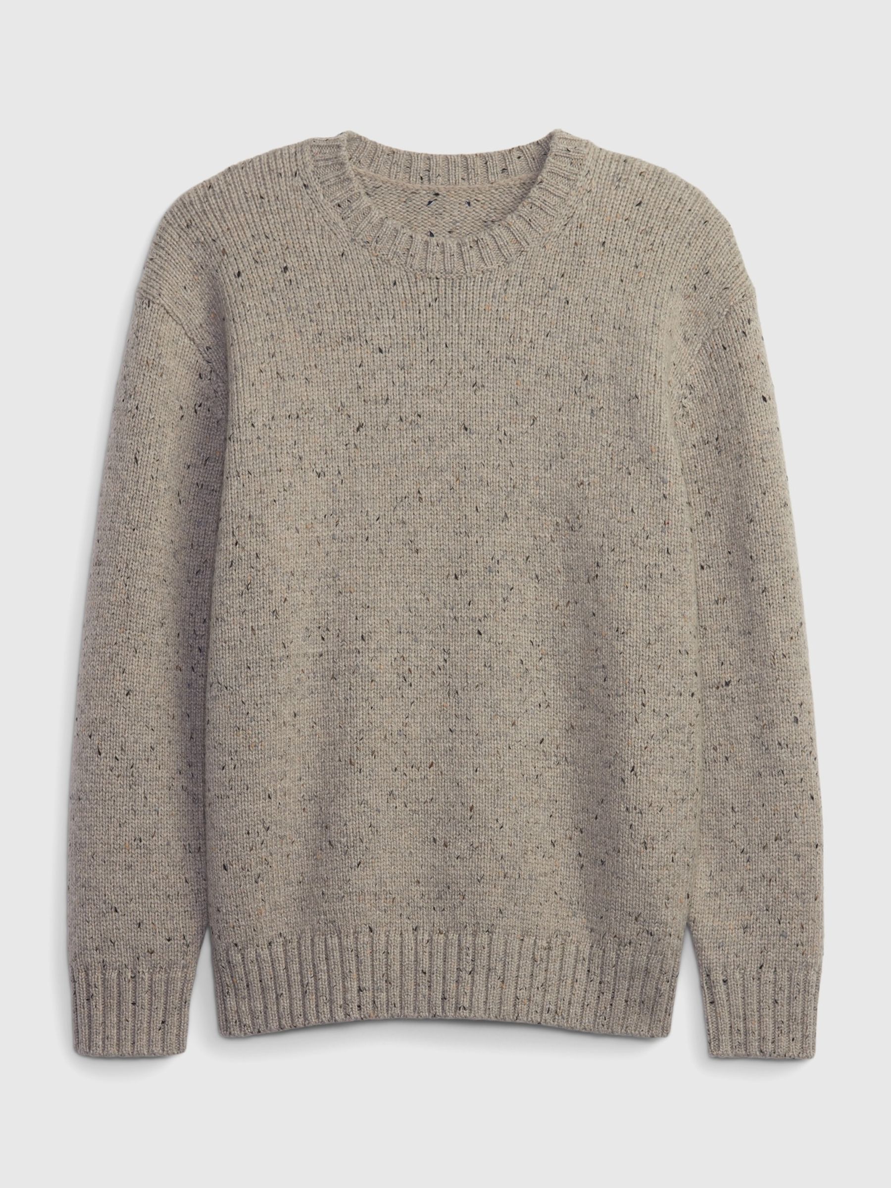 Beige Recycled Donegal Crew Neck Jumper - Image 4 of 4