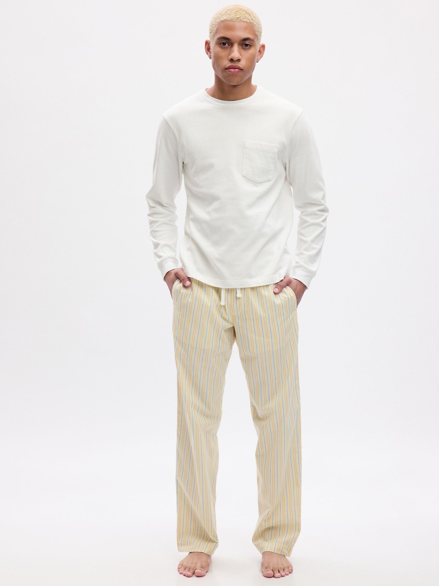 Yellow Soft Stripe Pyjama Bottoms - Image 1 of 1