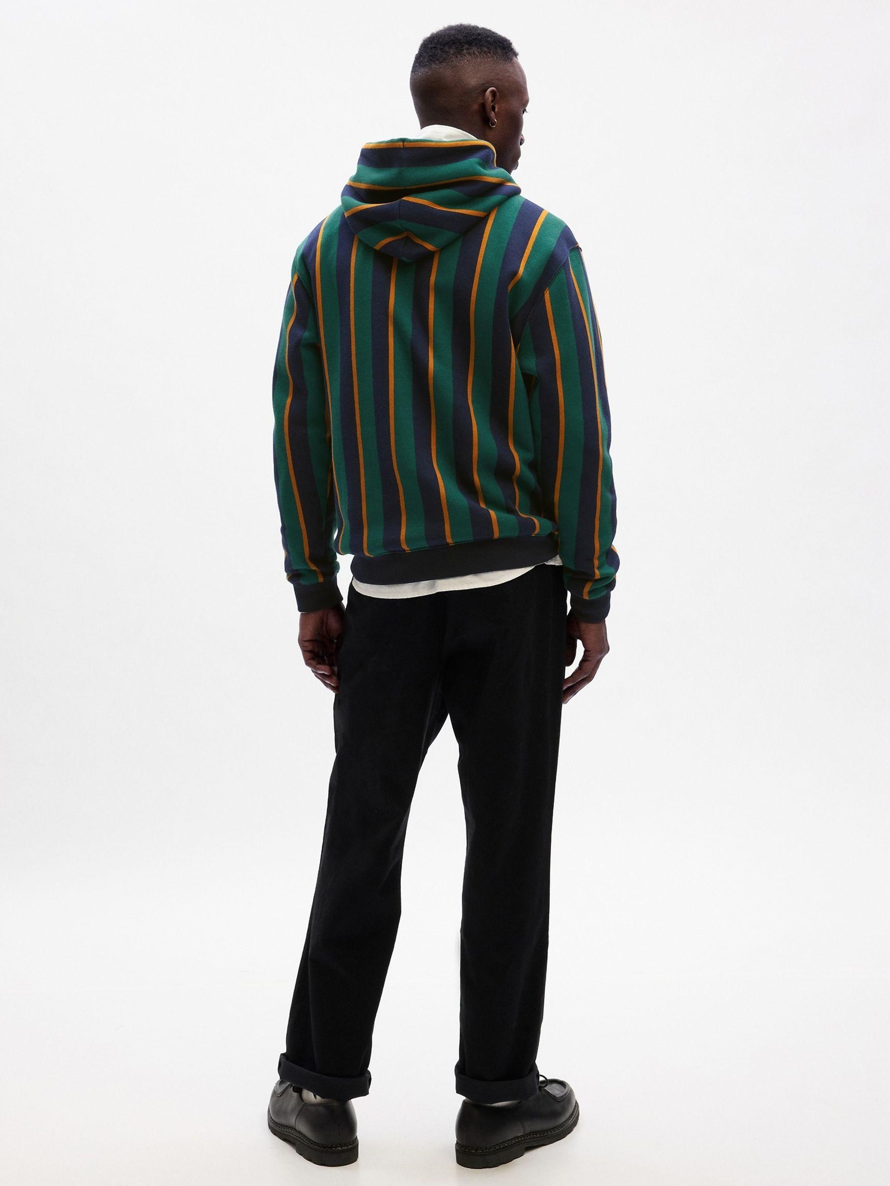 Green Stripe Dapper Dan Logo Hoodie - Image 2 of 4