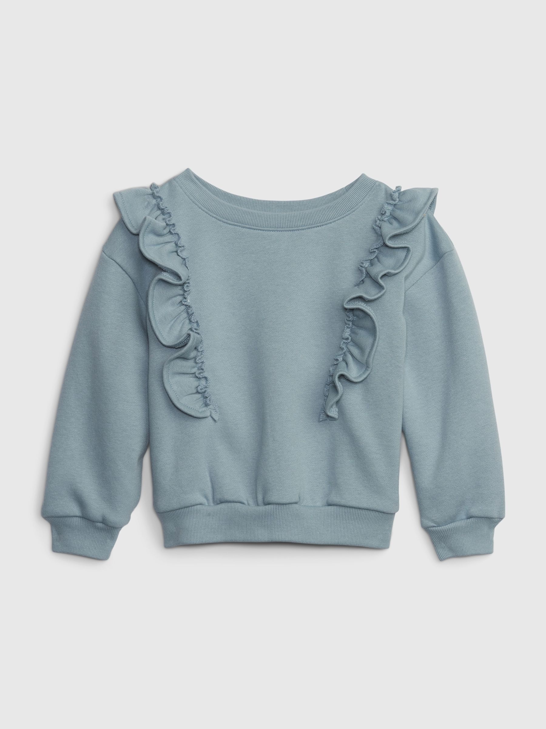 Blue Ruffle Design Crew Neck Sweatshirt (12mths-5yrs) - Image 1 of 1